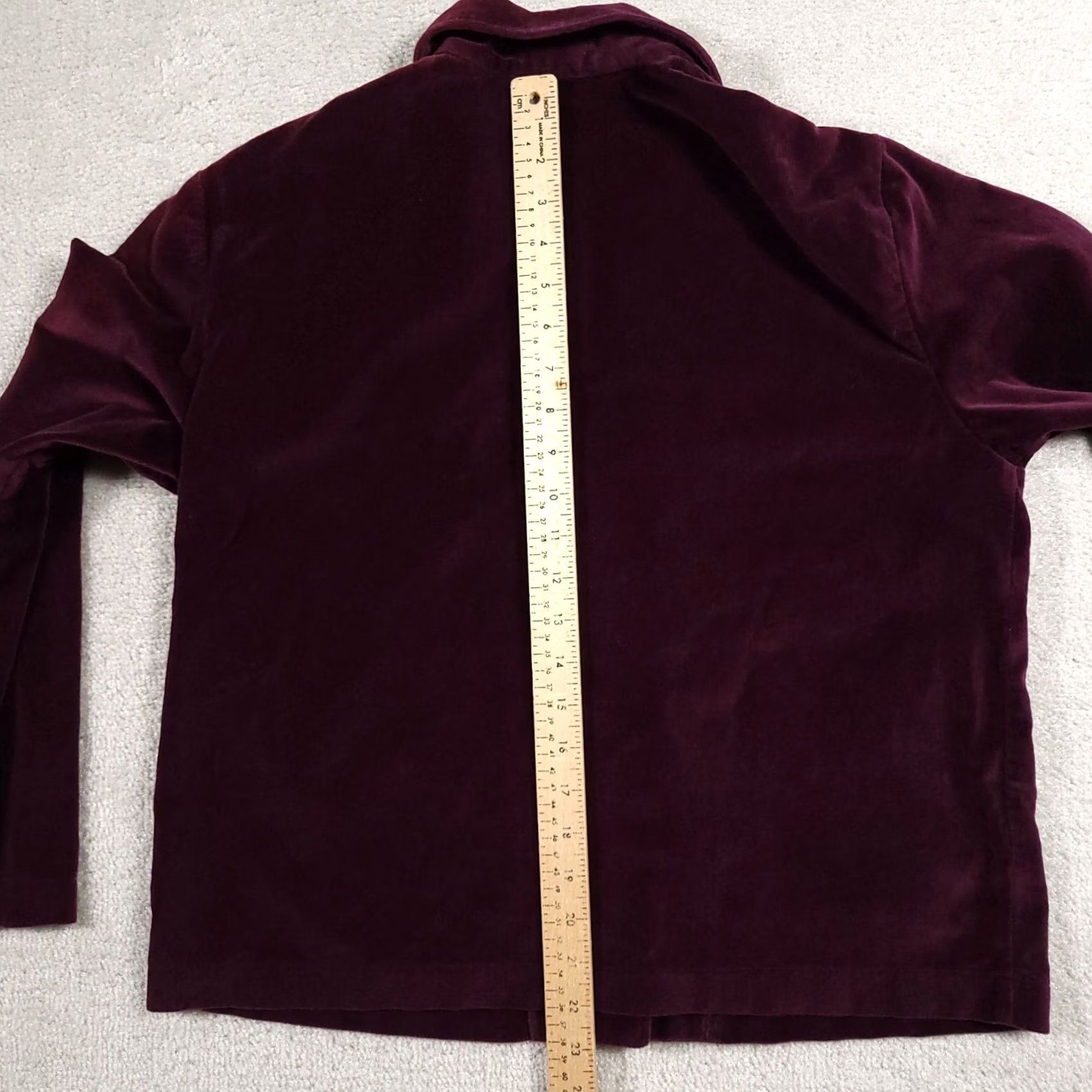 Vintage VINTAGE White Stag Velour Purple Long Sleeve Button Up Jacket Womens Size 10 Size L / US 10 / IT 46 - 6 Thumbnail