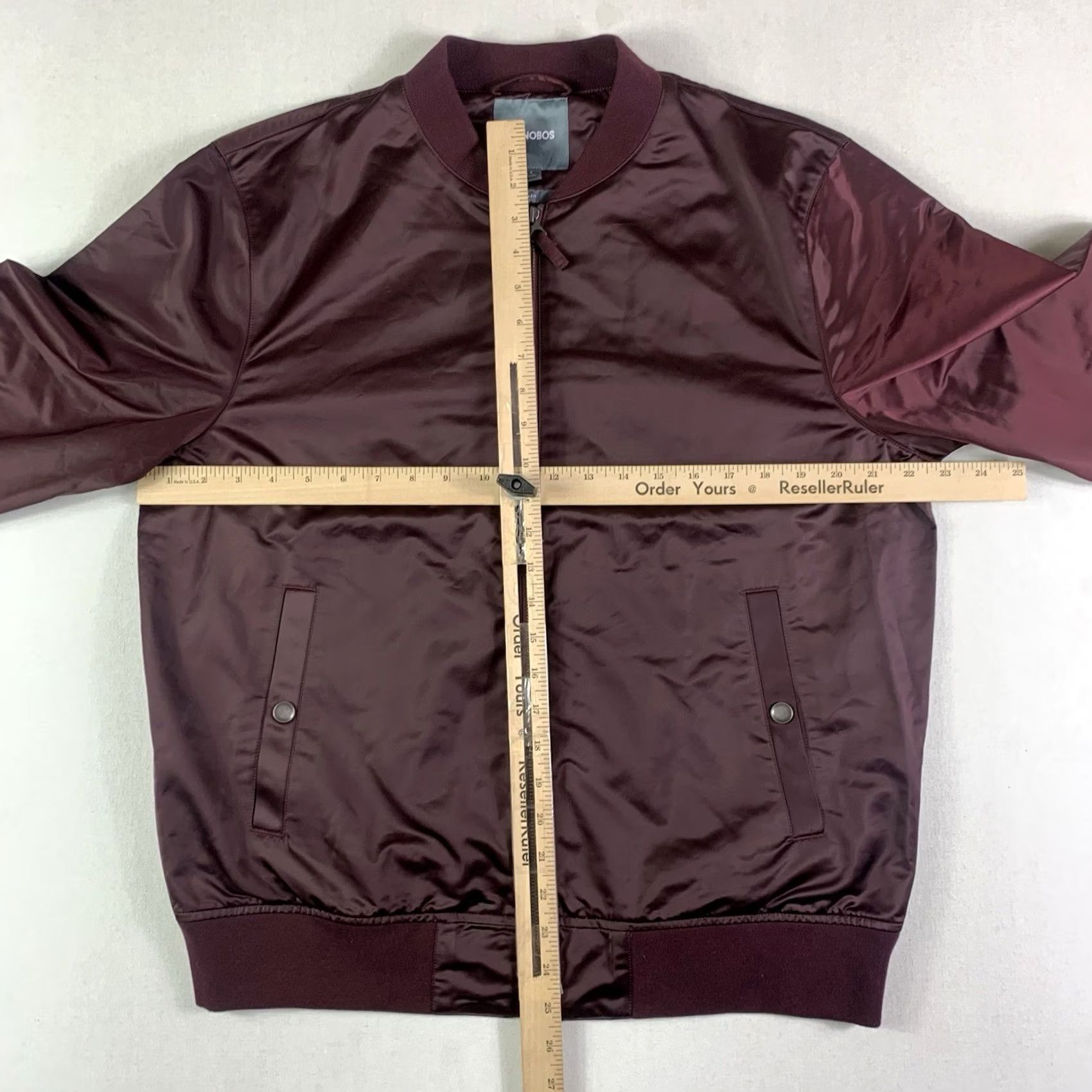 Bonobos Bonobos Jacket Mens Large Red Satin Bomber Slim Fit Lined Full Zip Lightweight Jacket Size US L / EU 52-54 / 3 - 3 Thumbnail