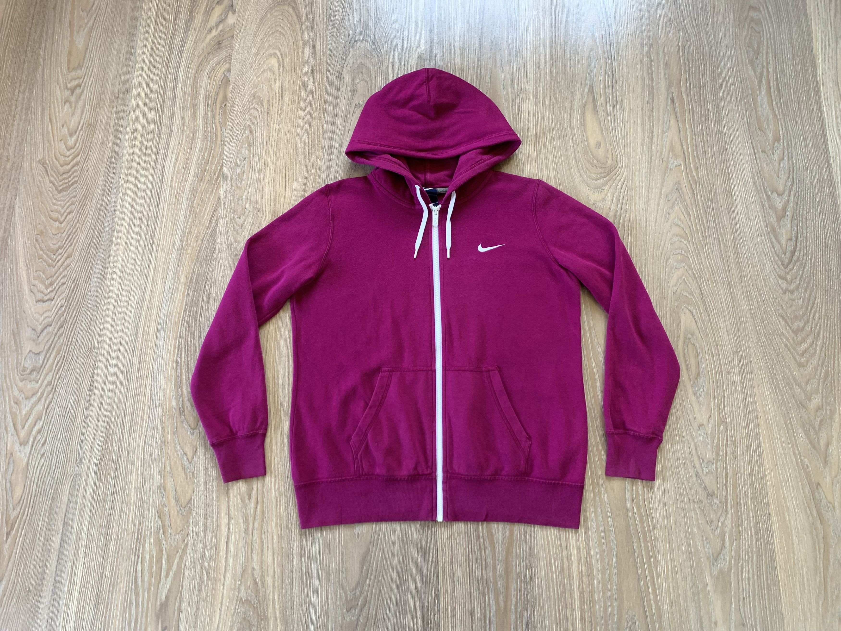 Nike × Vintage Nike Womens Cotton Purple Zip Hoodie Size L / US 10 / IT 46 - 8 Thumbnail
