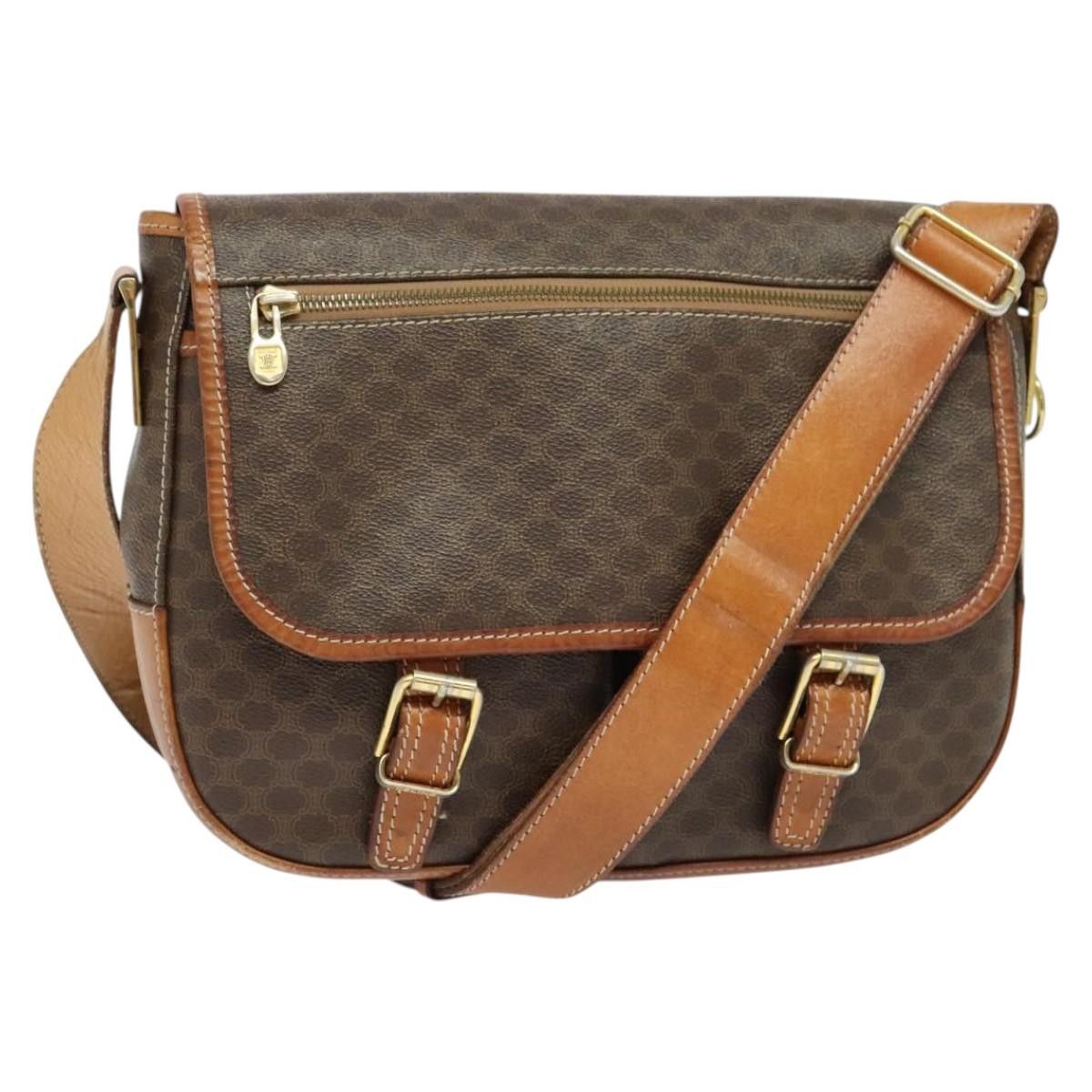 Celine CELINE Macadam Canvas Shoulder Bag Pvc Leather Brown Gold Size ONE SIZE - 1 Thumbnail