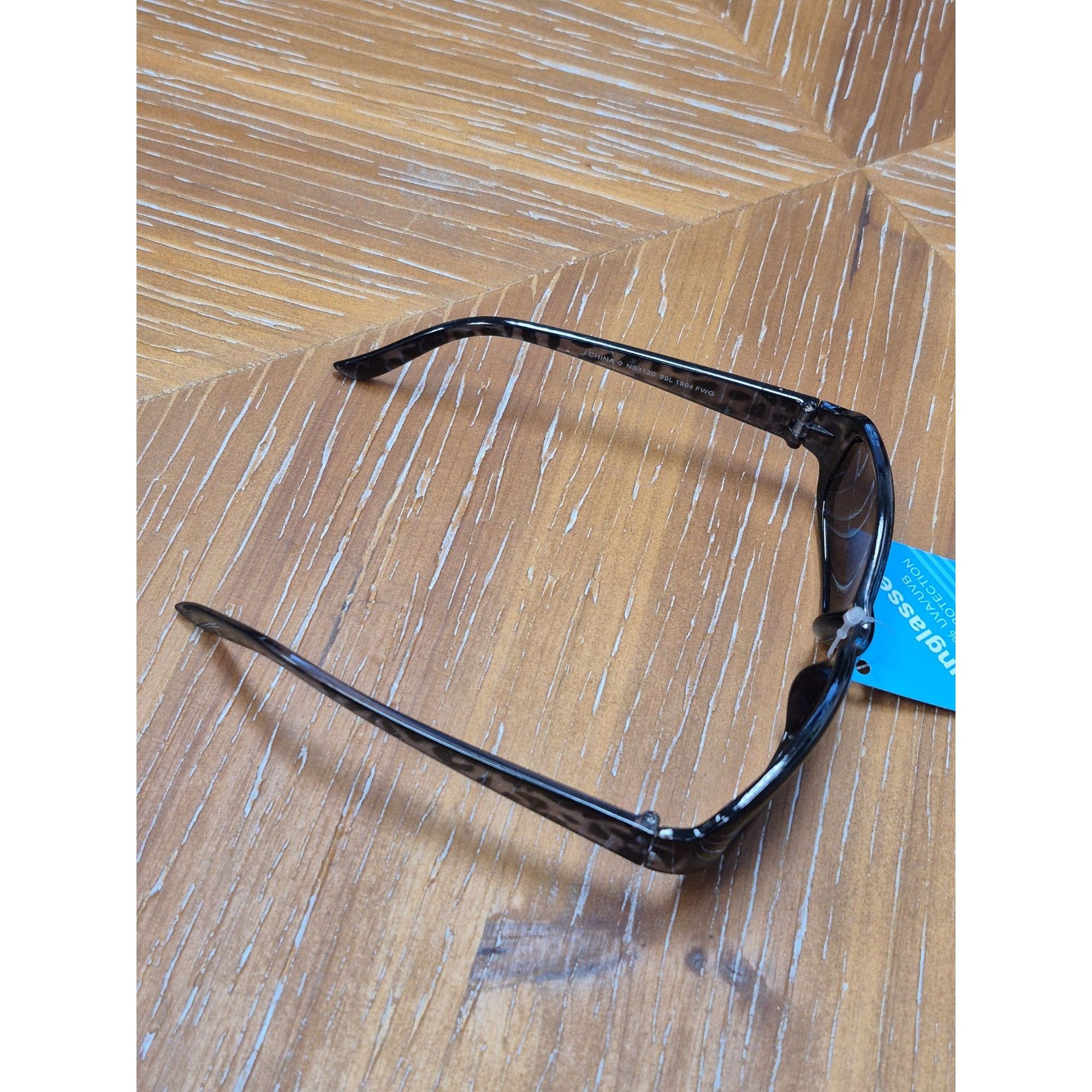 Other Black Leopard Print Rectangular Sunglasses With 100% UVA/UVB Size ONE SIZE - 7 Thumbnail