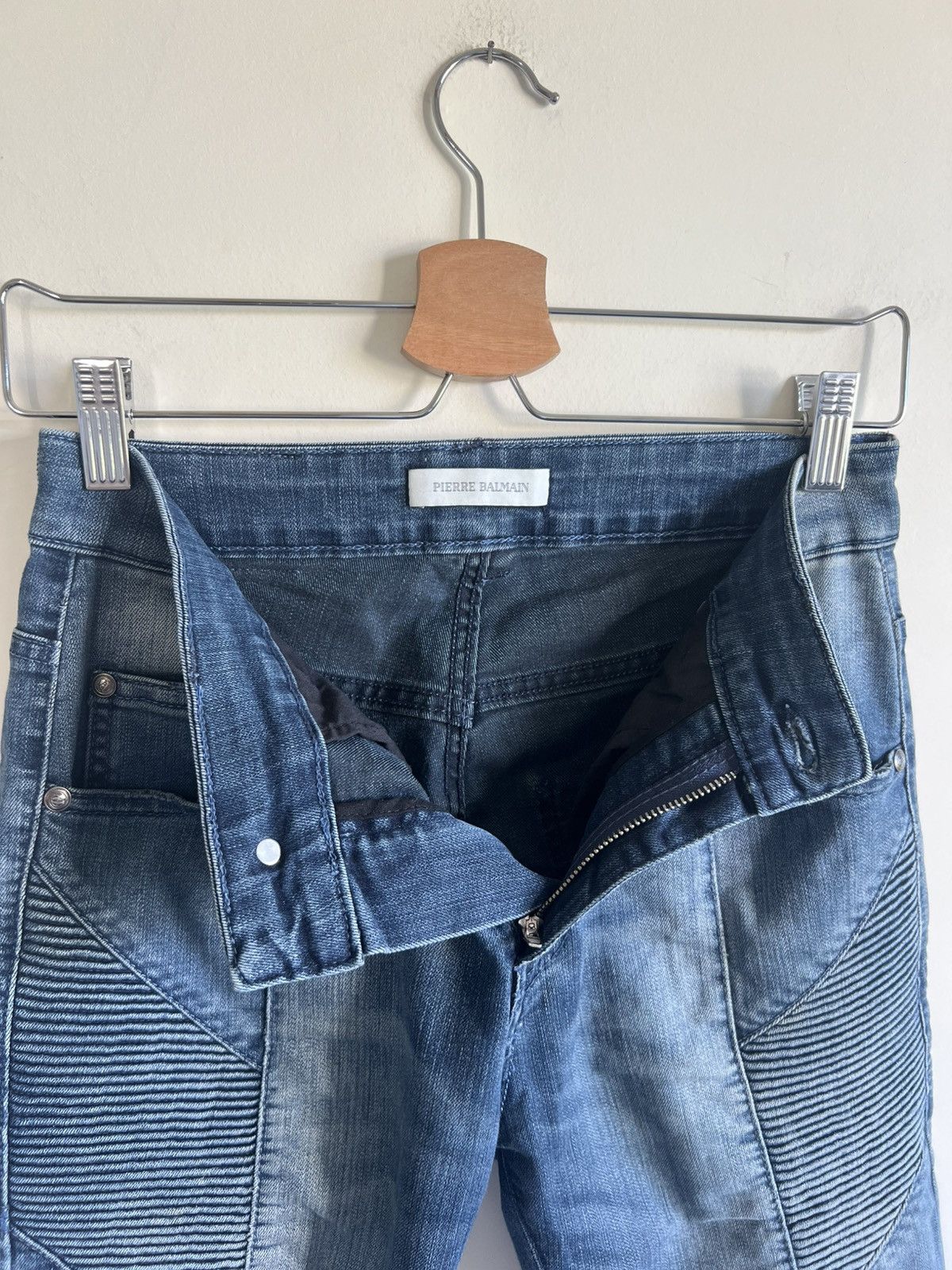 Balmain Balmain Skinny Biker Jeans 30 Hedi Slimane Skinny Pierre Size US 30 / EU 46 - 4 Thumbnail