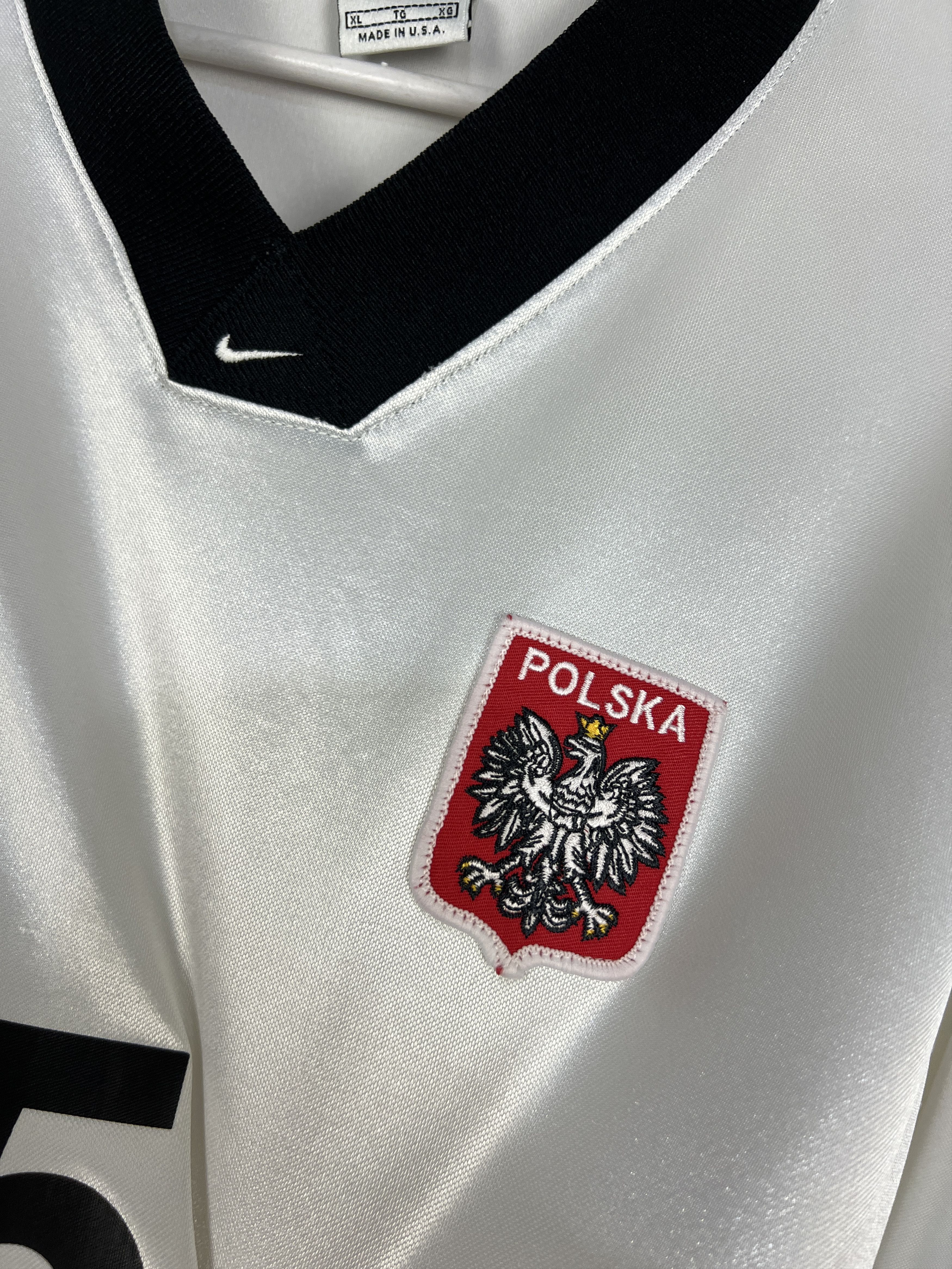 Nike Vintage 90's Nike Poland 1998 Train Player Issue Shirt #5 Size US XL / EU 56 / 4 - 4 Thumbnail