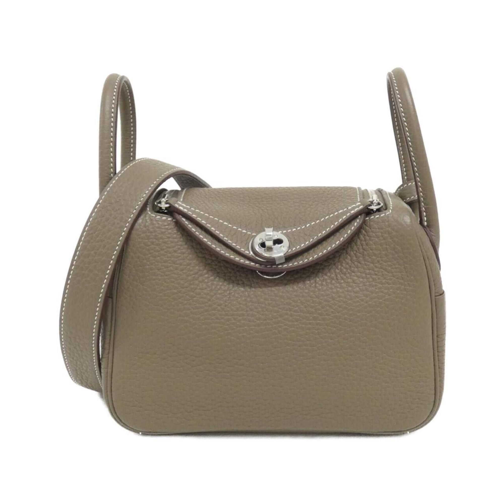 Hermes Lindy Mini 079086Ck Shoulder Bag in Grey, Women's