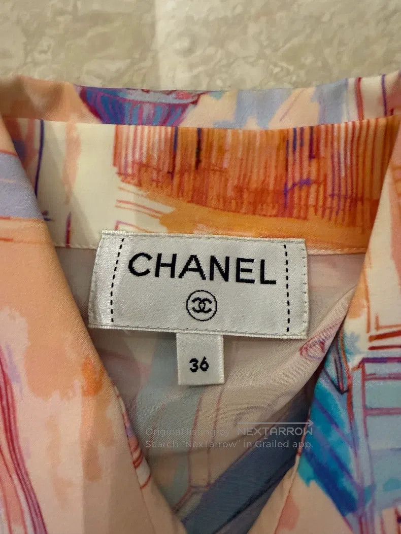 Chanel Chanel 20S spring and summer painted roof silk shirt Size XS / US 0-2 / IT 36-38 - 3 Thumbnail