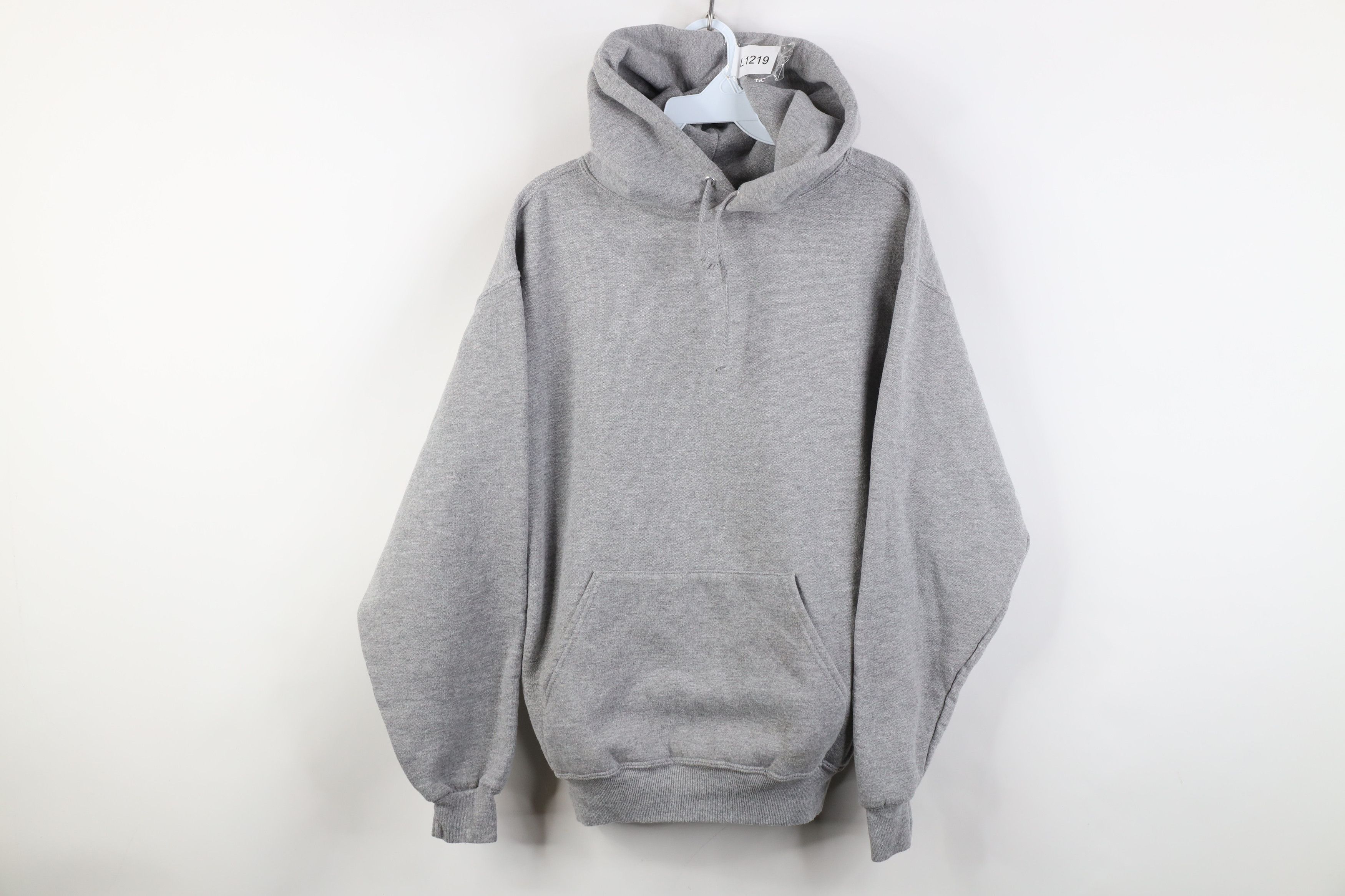Vintage Vintage 90s Y2K Streetwear Hoodie Sweatshirt Heather Gray Size US M / EU 48-50 / 2 - 1 Thumbnail