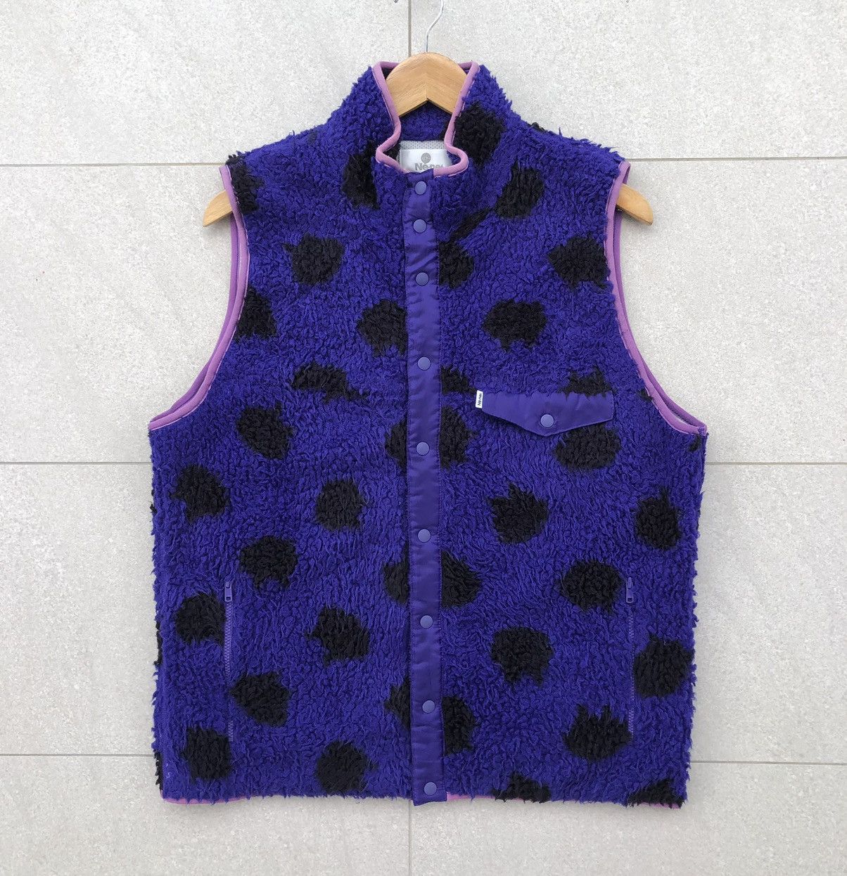 Issey Miyake SS03 Ne-Net Purple Polkadot Fleece Vest Jacket Size US M / EU 48-50 / 2 - 4 Thumbnail