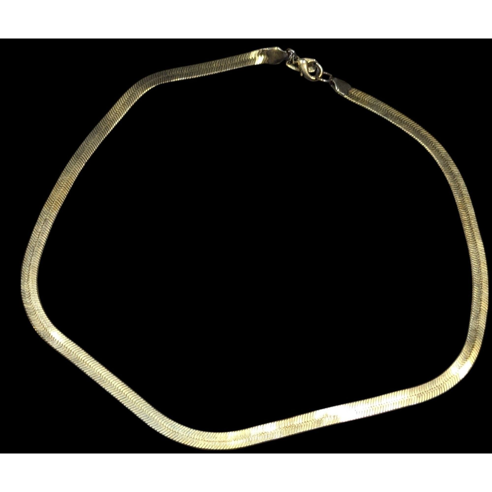Other Vintage Compatibles Gold Tone Herringbone Chain Necklace Size ONE SIZE - 1 Thumbnail
