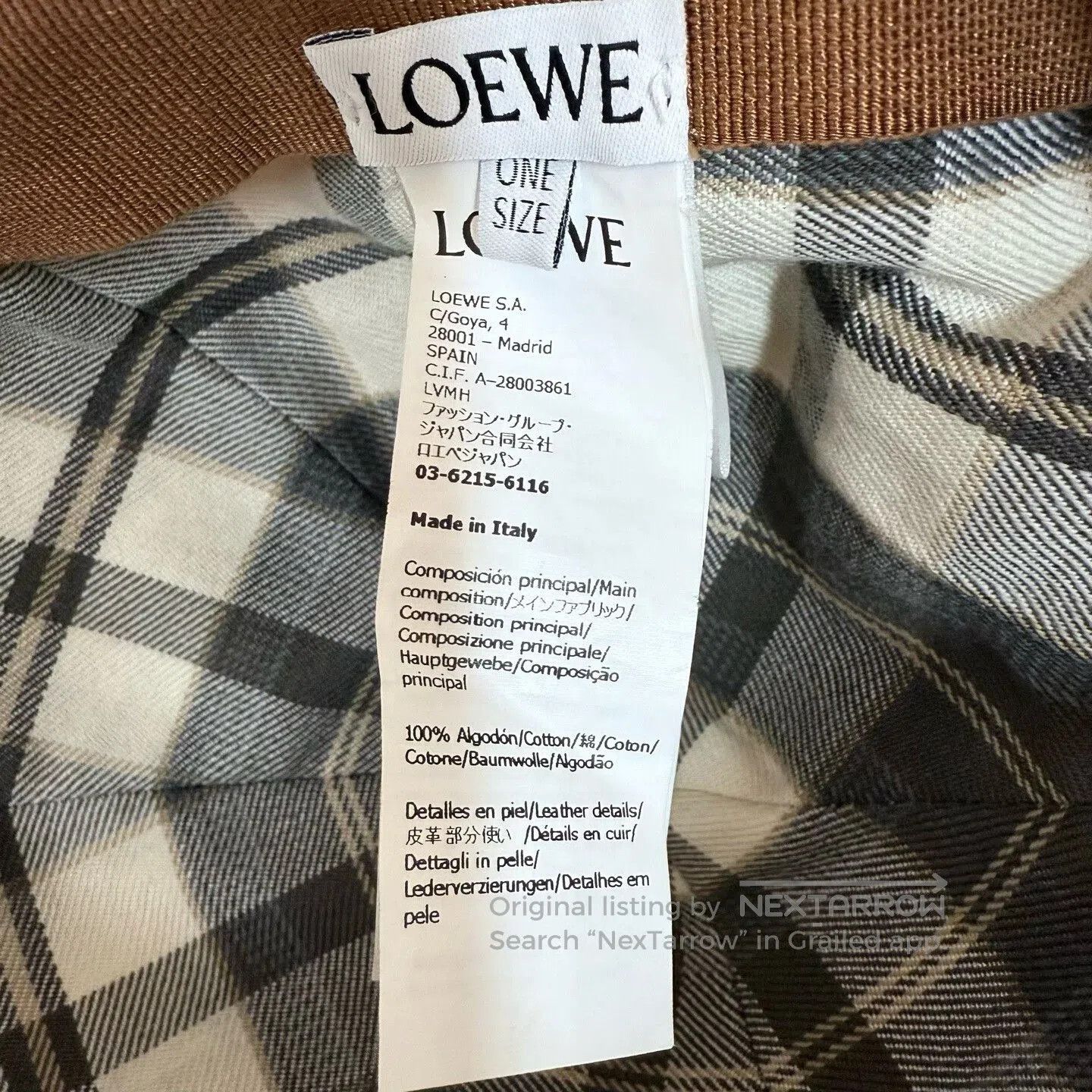 Loewe loewe casual baseball cap in brown. Size ONE SIZE - 6 Thumbnail