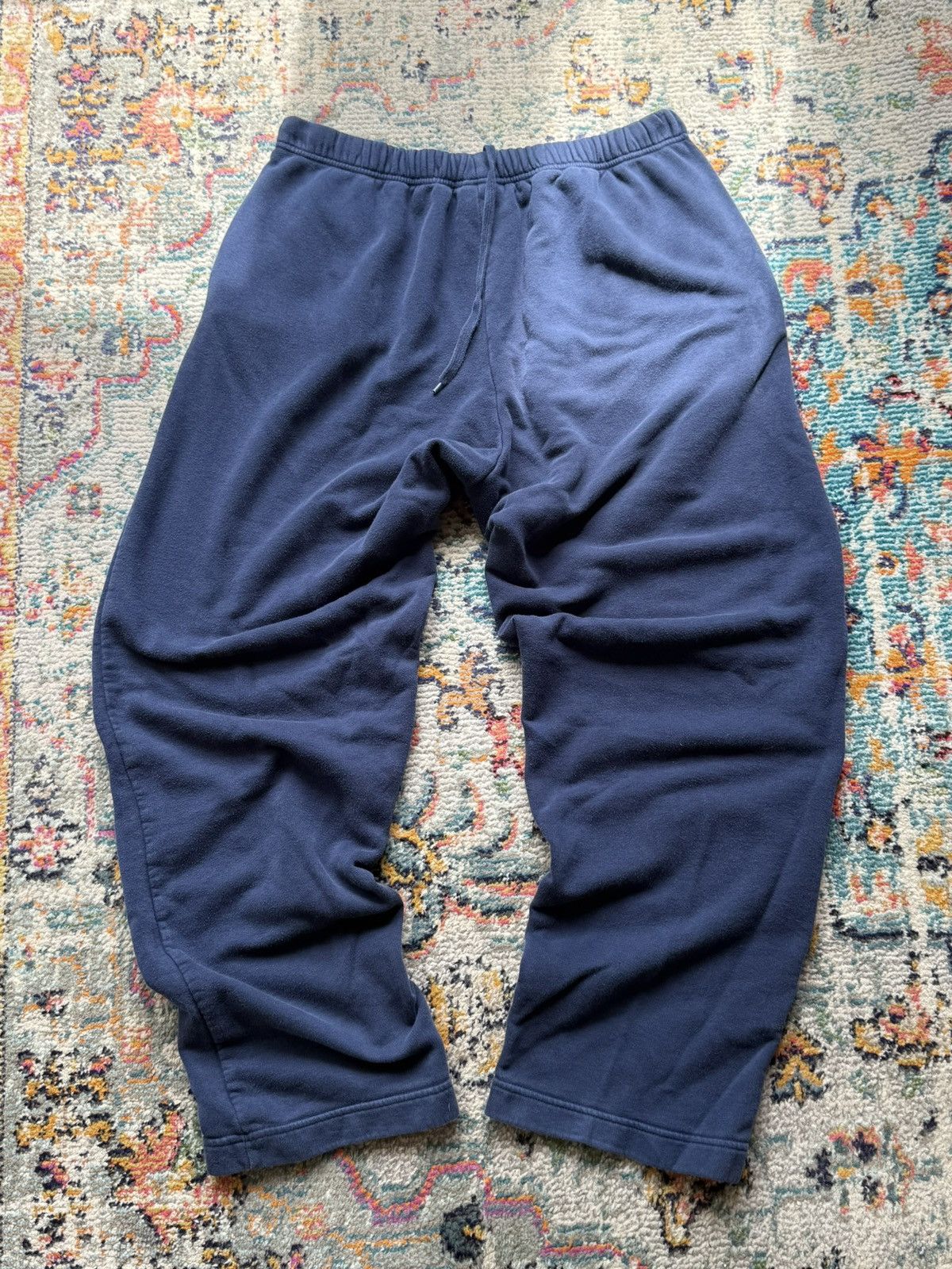 Nike Vintage Navy Wide Leg Sweatpants Size US 36 / EU 52 - 3 Thumbnail