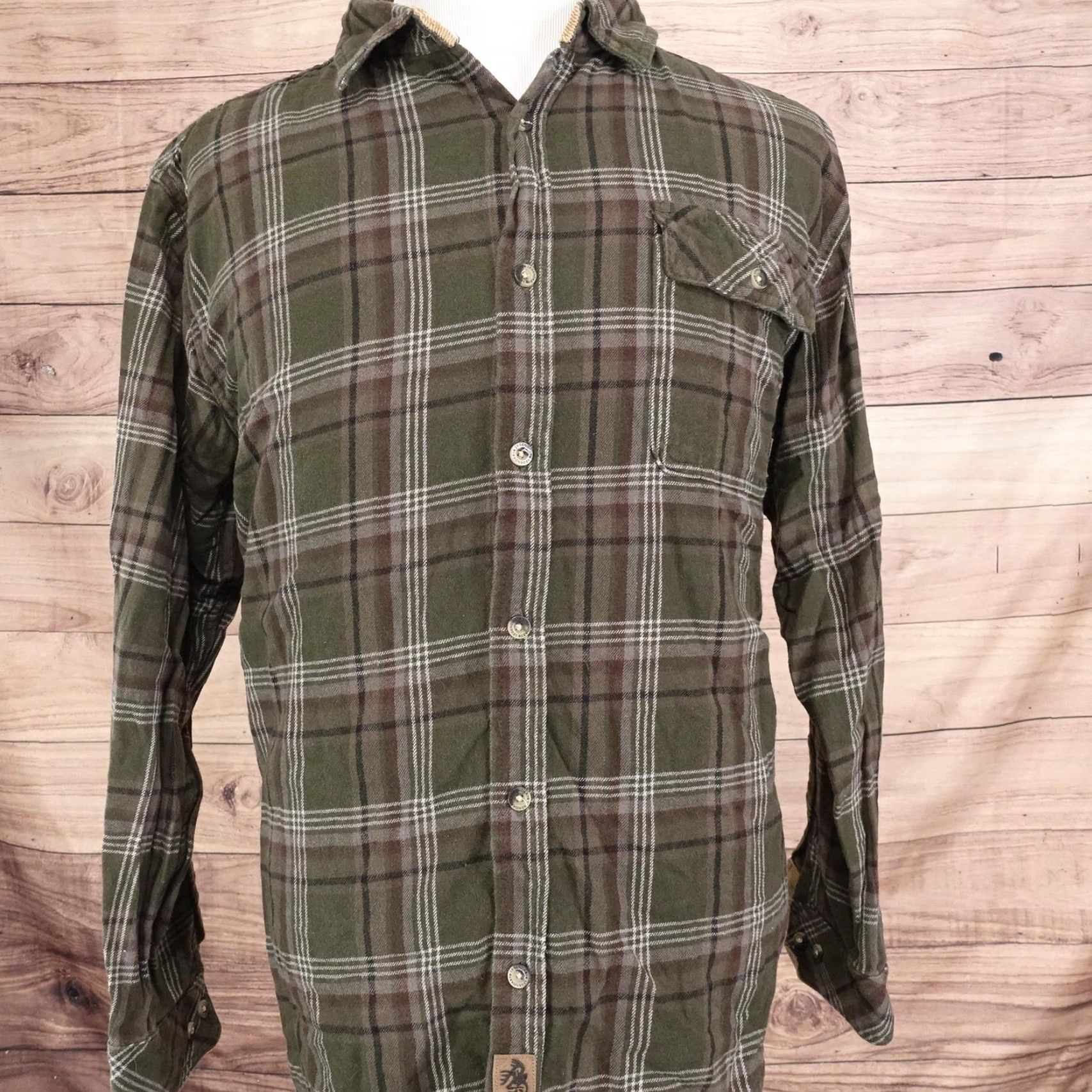 Vintage Legendary Whitetails Mens XL Flannel Shirt Green Plaid Long Sleeve Casual Outdoors Work Size US XL / EU 56 / 4 - 3 Thumbnail