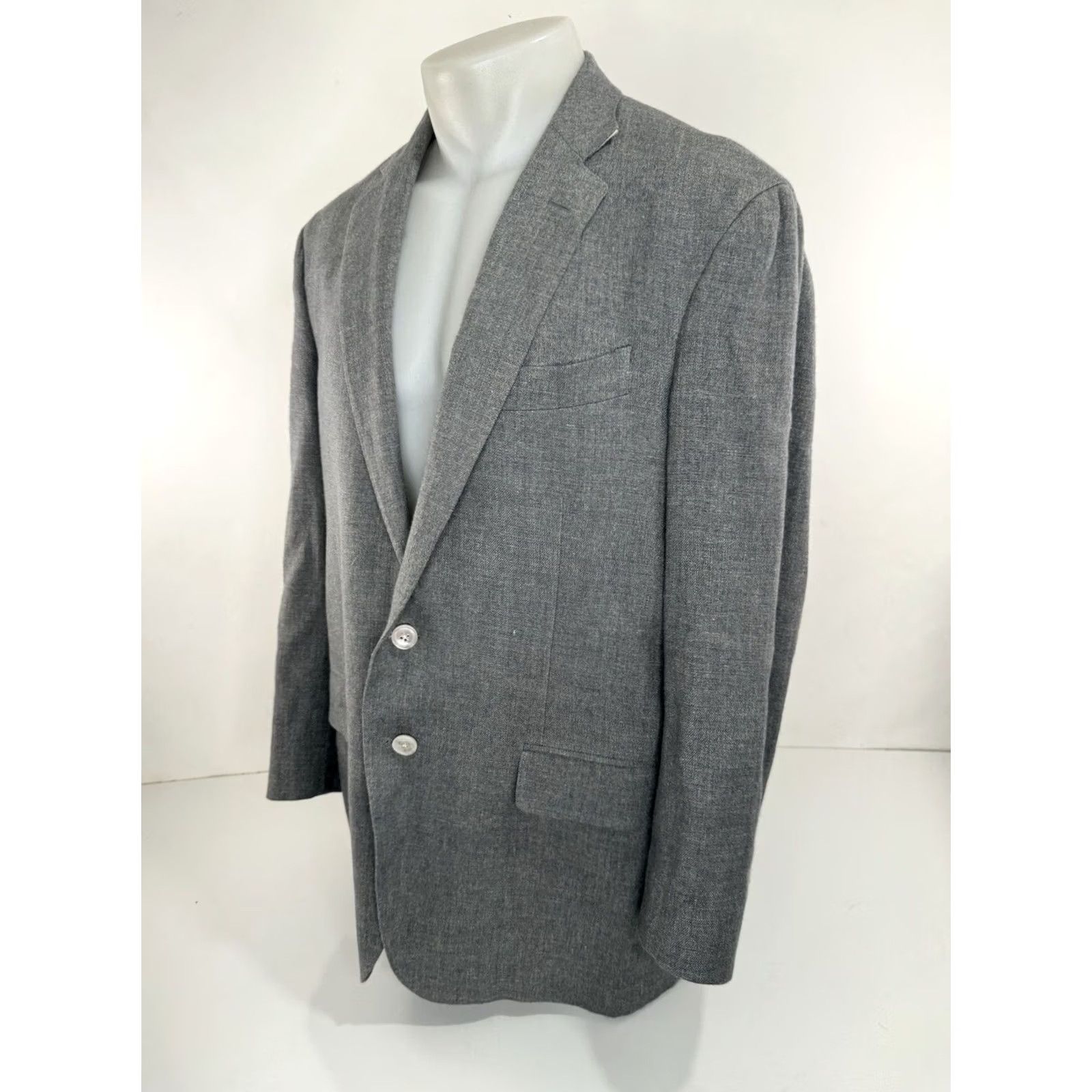 Boglioli Boglioli / Bergdorf Goodman - Cashmere / Linen Blazer Jacket Mens 42 Gray Size 42R - 2 Thumbnail