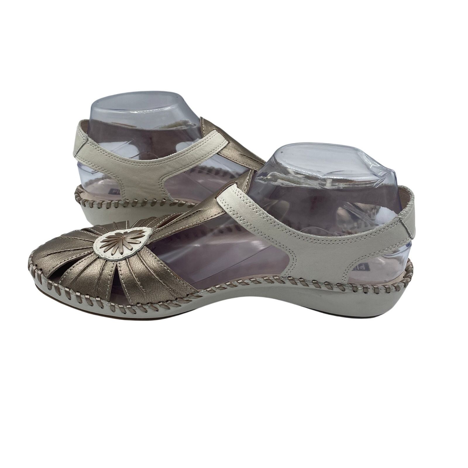 Other Pikolinos Puerto Vallarta Mary Jane Sandal White Metallic 40 Size US 9 / IT 39 - 5 Thumbnail