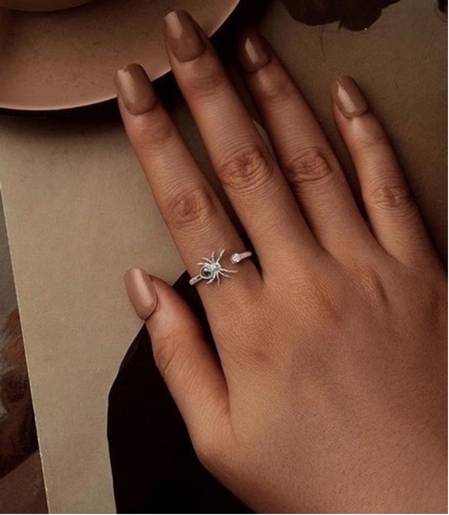 The Unbranded Brand NWT Halloween Ring 925 Sterling SilverSpider Adjustable Ring Size ONE SIZE - 5 Thumbnail