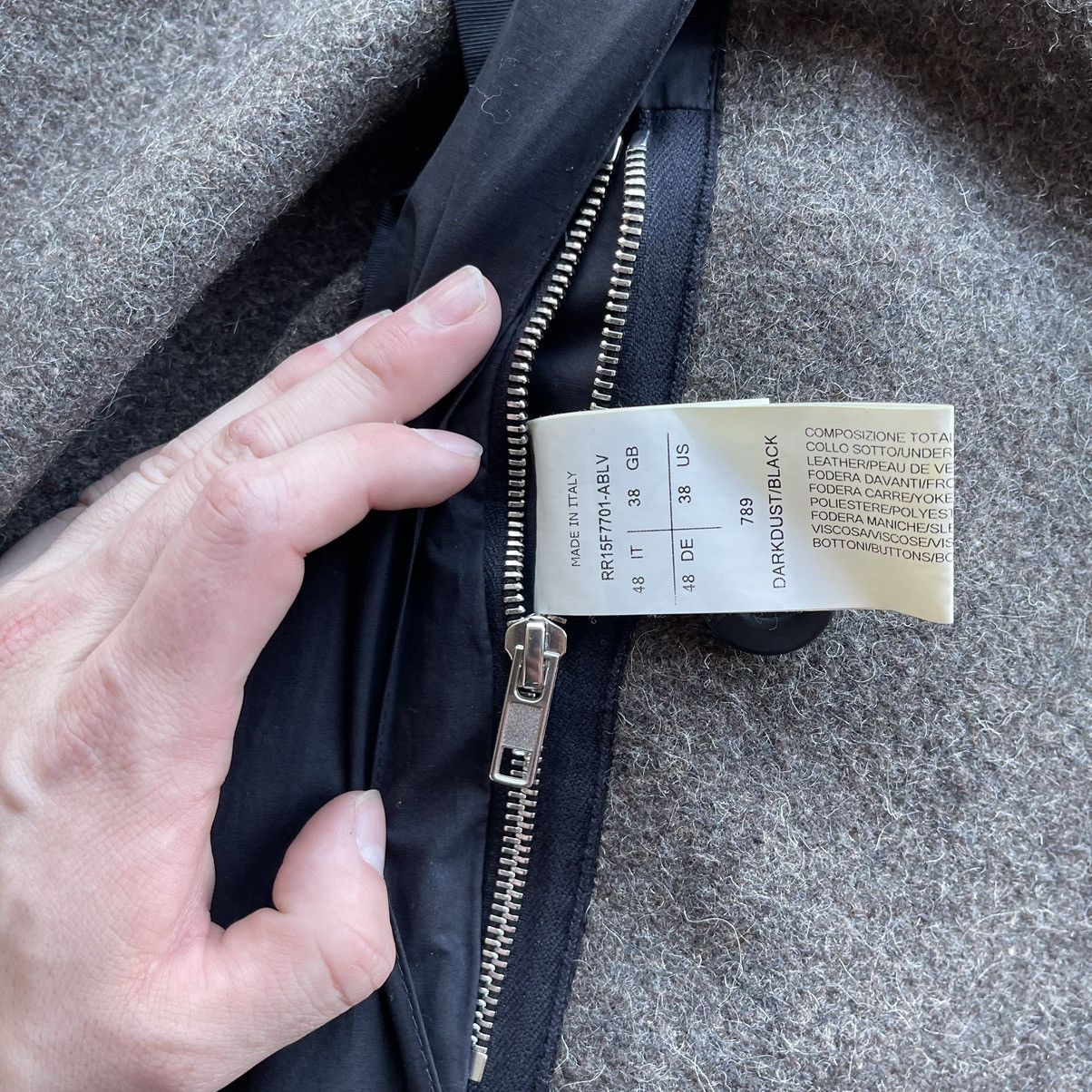 Rick Owens Rick Owens Boiled Wool Double Breasted Trench Coat Size US M / EU 48-50 / 2 - 5 Thumbnail