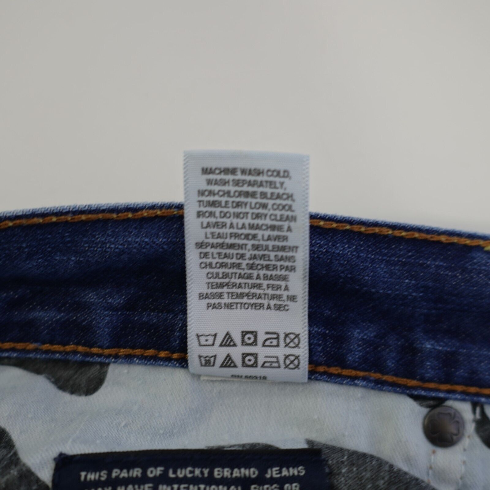 Lucky Brand Lucky Brand 329 Classic Straight Blue Denim Jeans 35/32 Ston Size US 35 - 14 Thumbnail