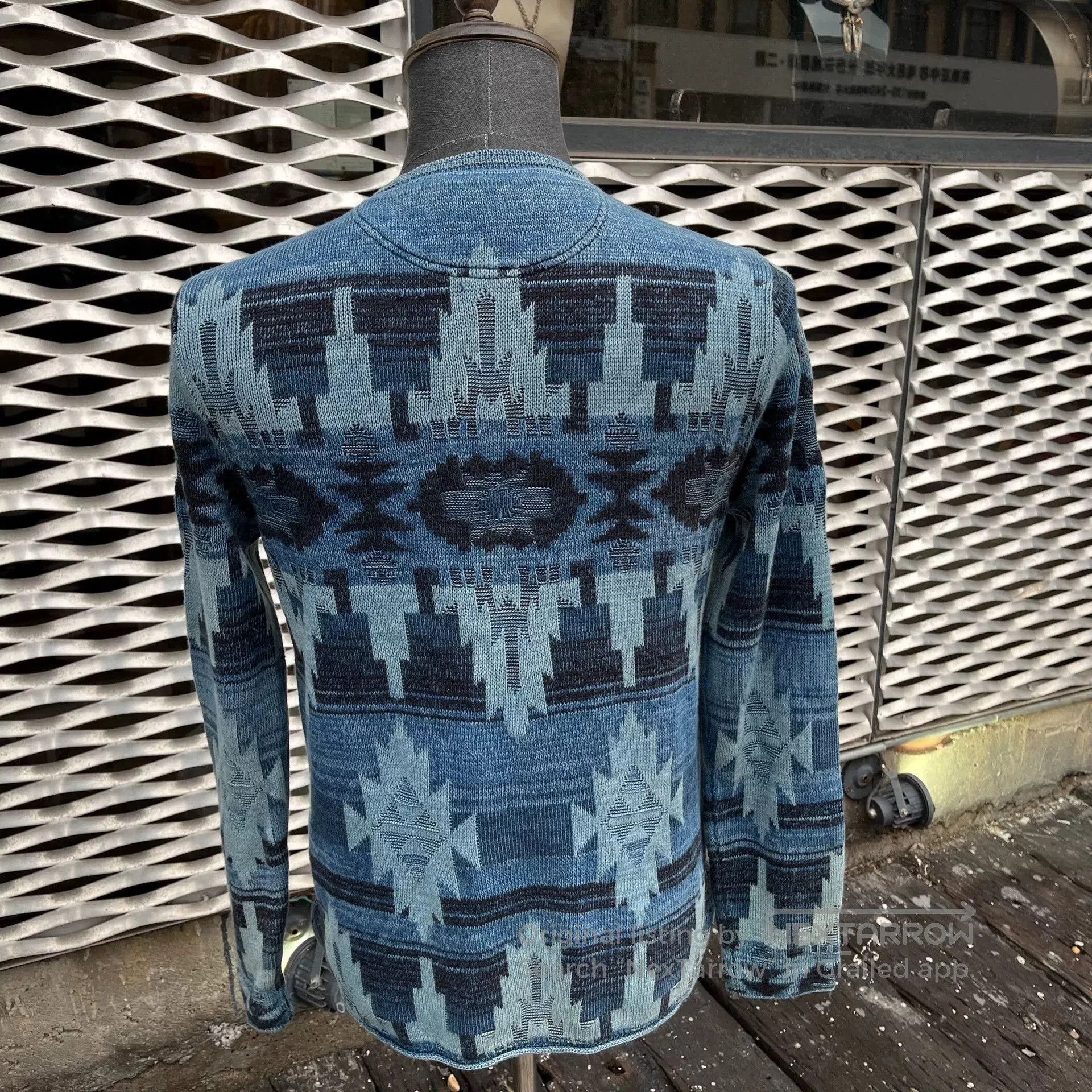 RRL Ralph Lauren blue patterned long sleeve shirt. Size US M / EU 48-50 / 2 - 2 Thumbnail