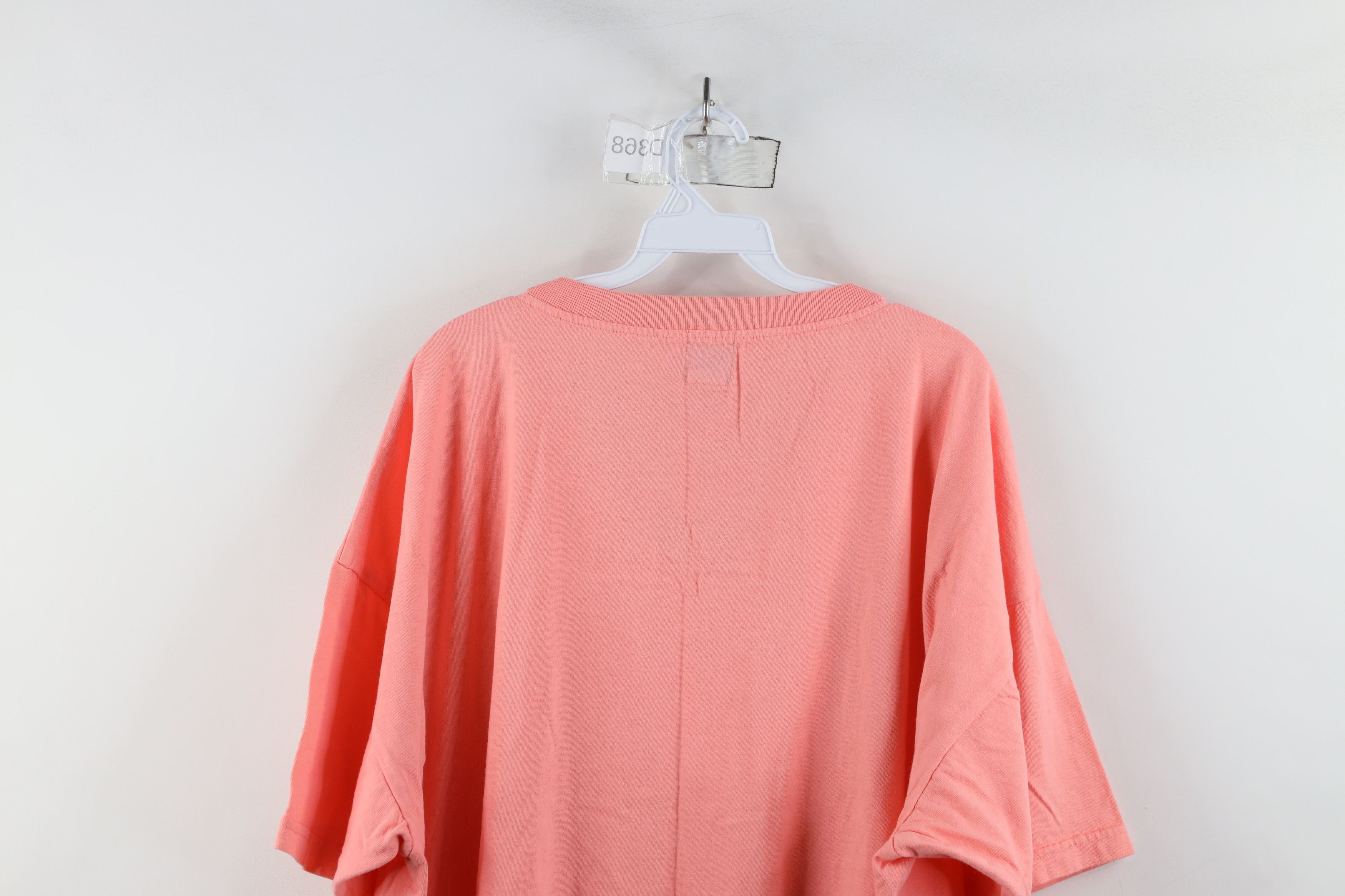 Vintage Vintage 90s Streetwear Baggy Cotton V-Neck T-Shirt Pink USA Size US XXL / EU 58 / 5 - 10 Thumbnail