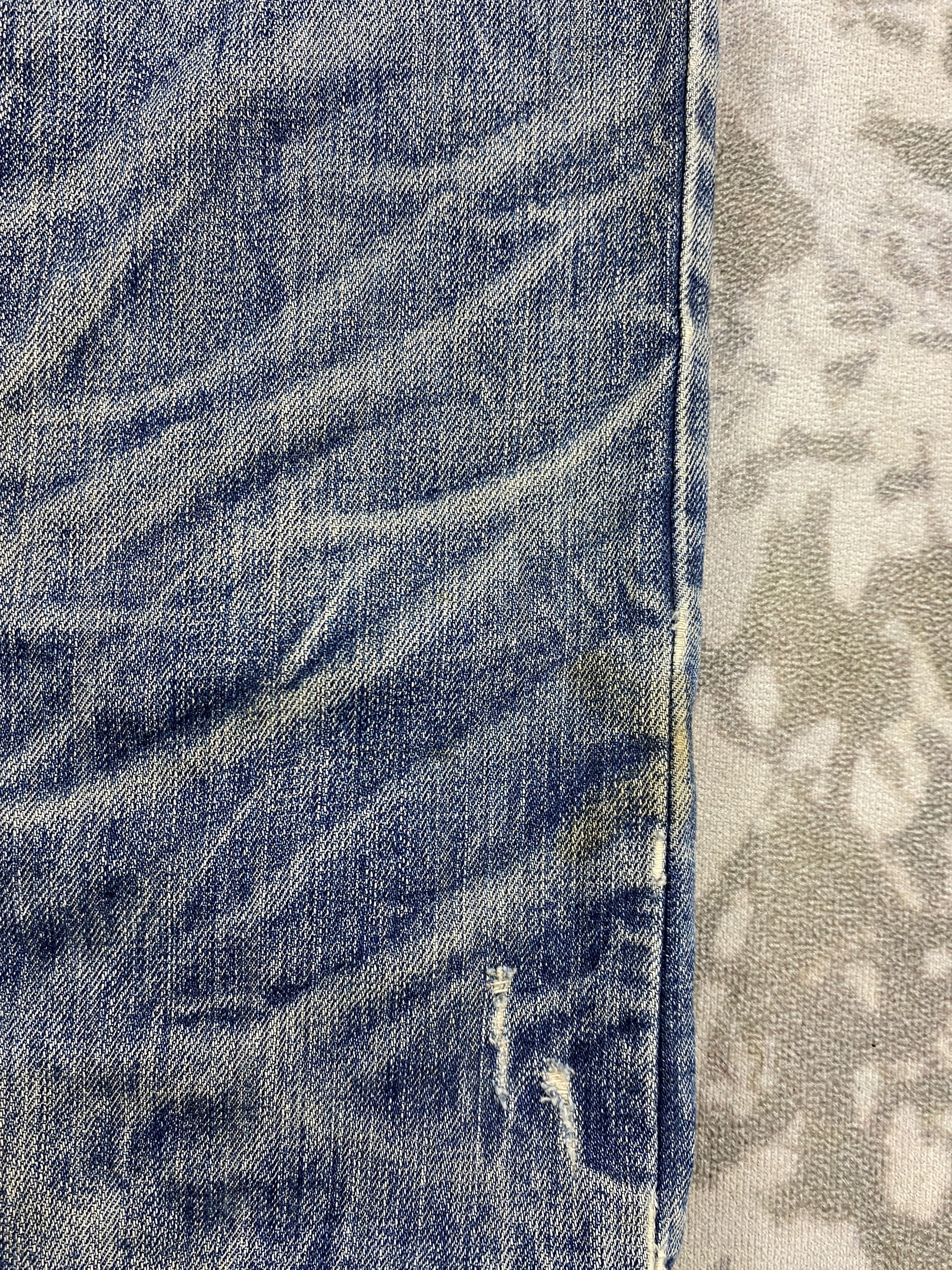 If Six Was Nine Vintage DPSR Distressed Blue Jeans 33x31.5 Denim- JN3797 Size US 33 - 14 Thumbnail
