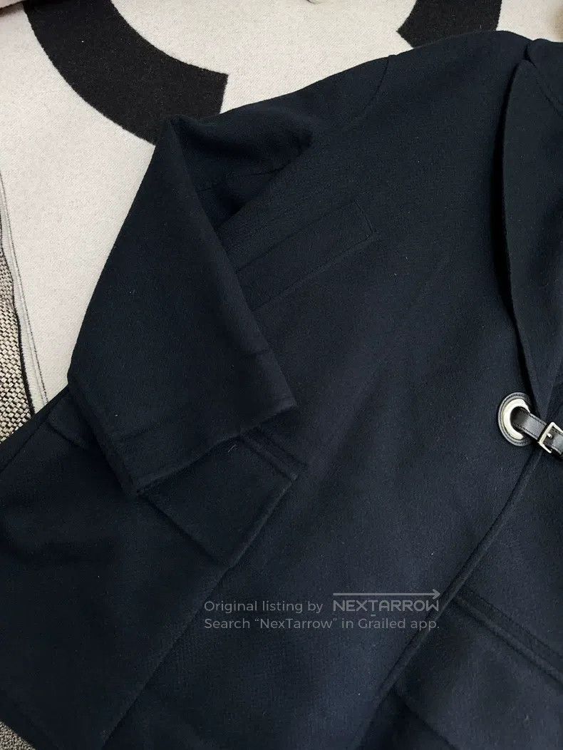 Hermes Hermes Navy Blue Silver Buckle Cashmere Coat Size XS / US 0-2 / IT 36-38 - 4 Thumbnail
