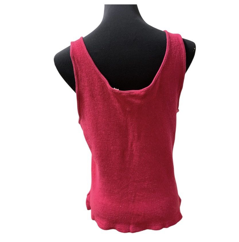 Vintage Vintage 80s Raspberry Pink Sleeveless Terrycloth Tank Top Size M / US 6-8 / IT 42-44 - 9 Thumbnail