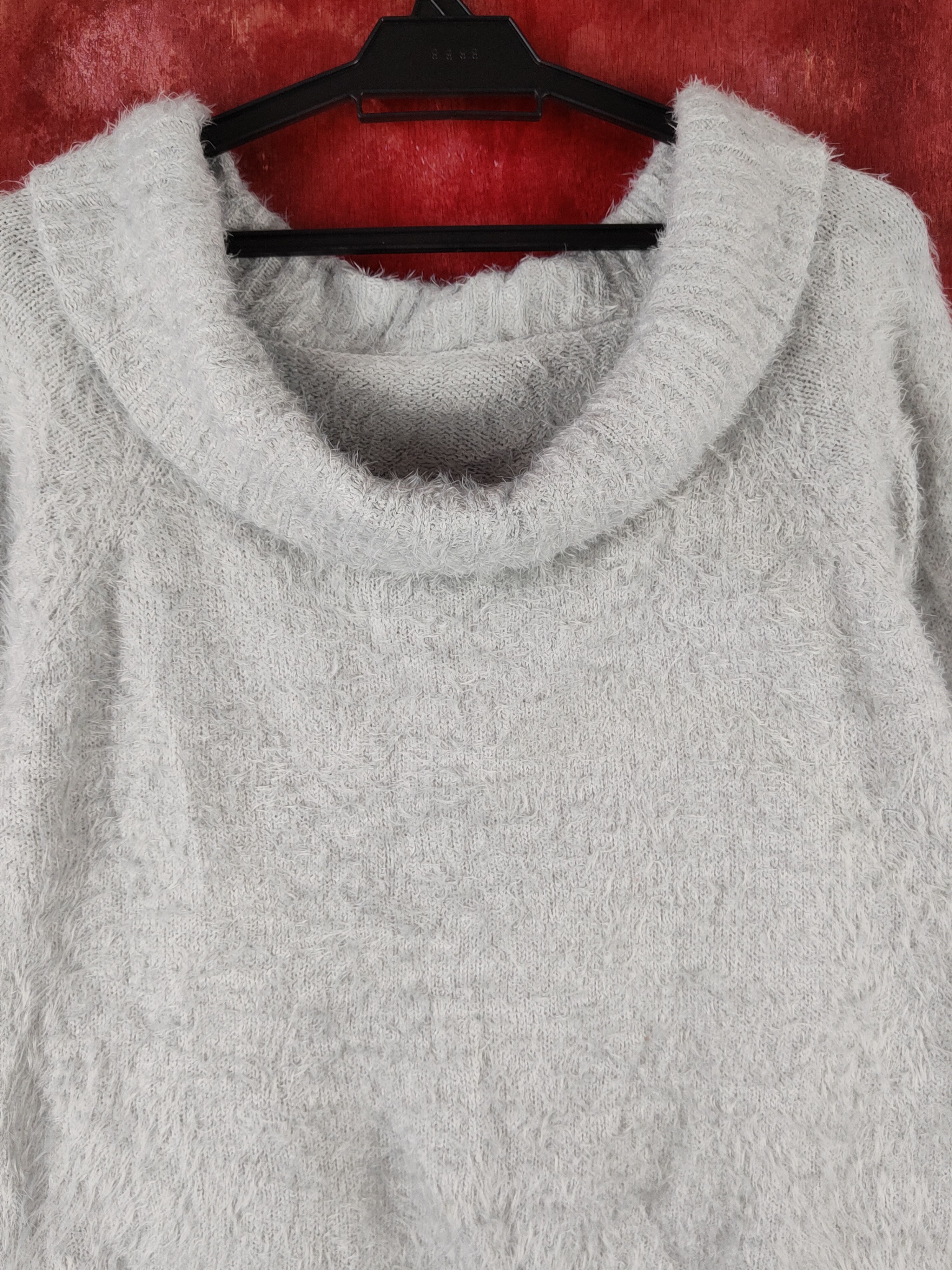 Japanese Brand × Vintage Holiday Holic Gray faded dirty Shaggy Fur Knitwear #S1965 Size M / US 6-8 / IT 42-44 - 2 Thumbnail