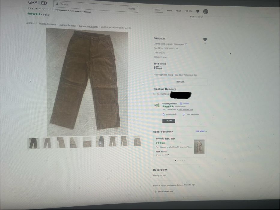 Supreme Supreme Double Knee Corduroy Painter Pant | Grailed