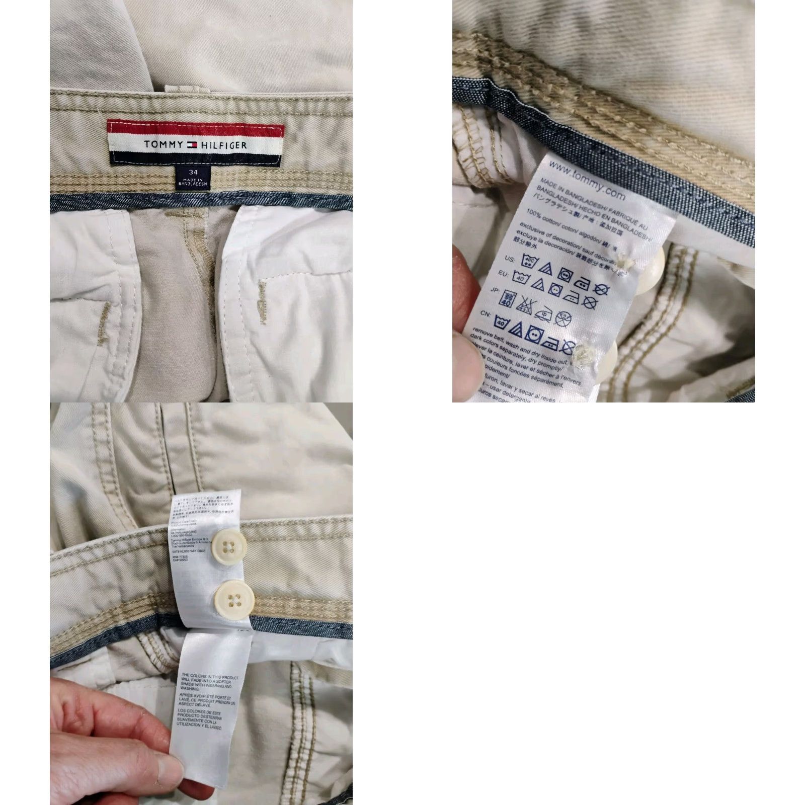 Tommy Bahama Tommy Bahama Cargo Shorts Mens 34 Beige Khaki Cotton Regular Inseam 9in Clothing Cargo Short Mens Size US 34 / EU 50 - 8 Thumbnail