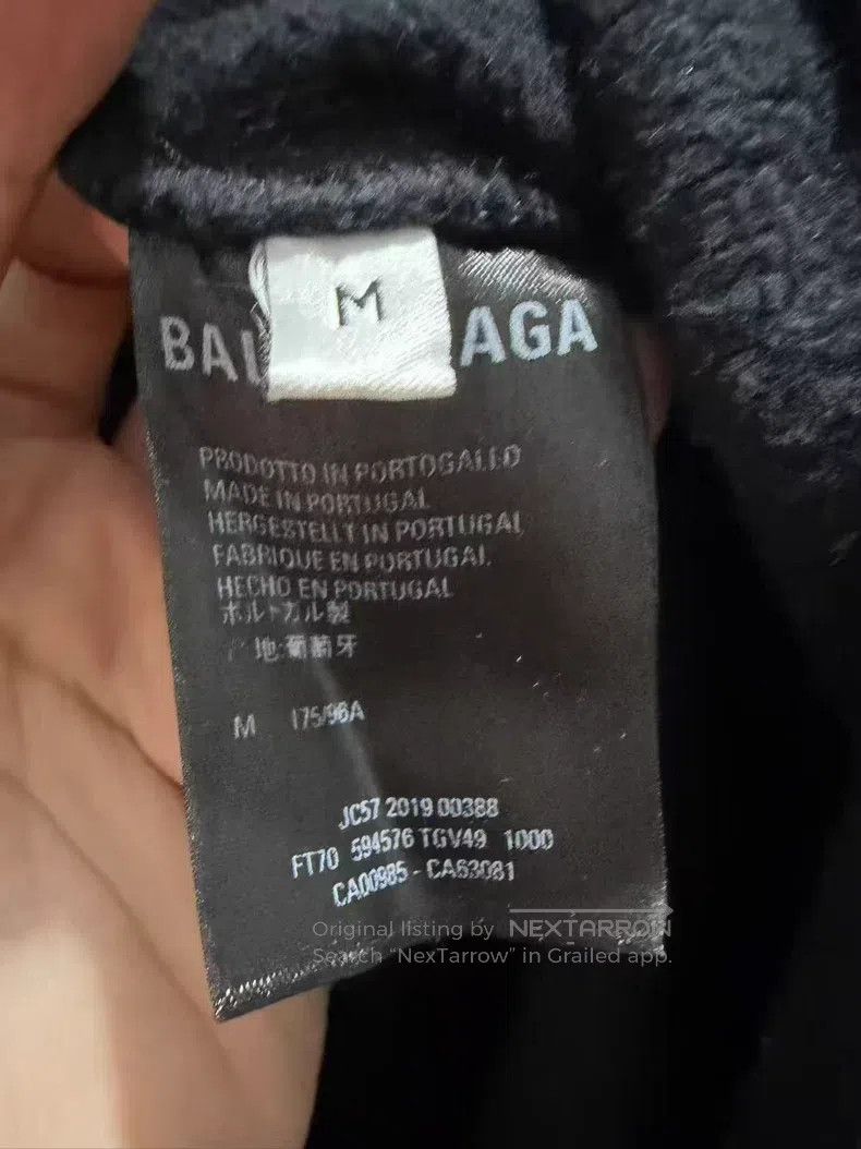 Balenciaga Balenciaga Black Embroidered Wheat Sweater Size US M / EU 48-50 / 2 - 4 Thumbnail