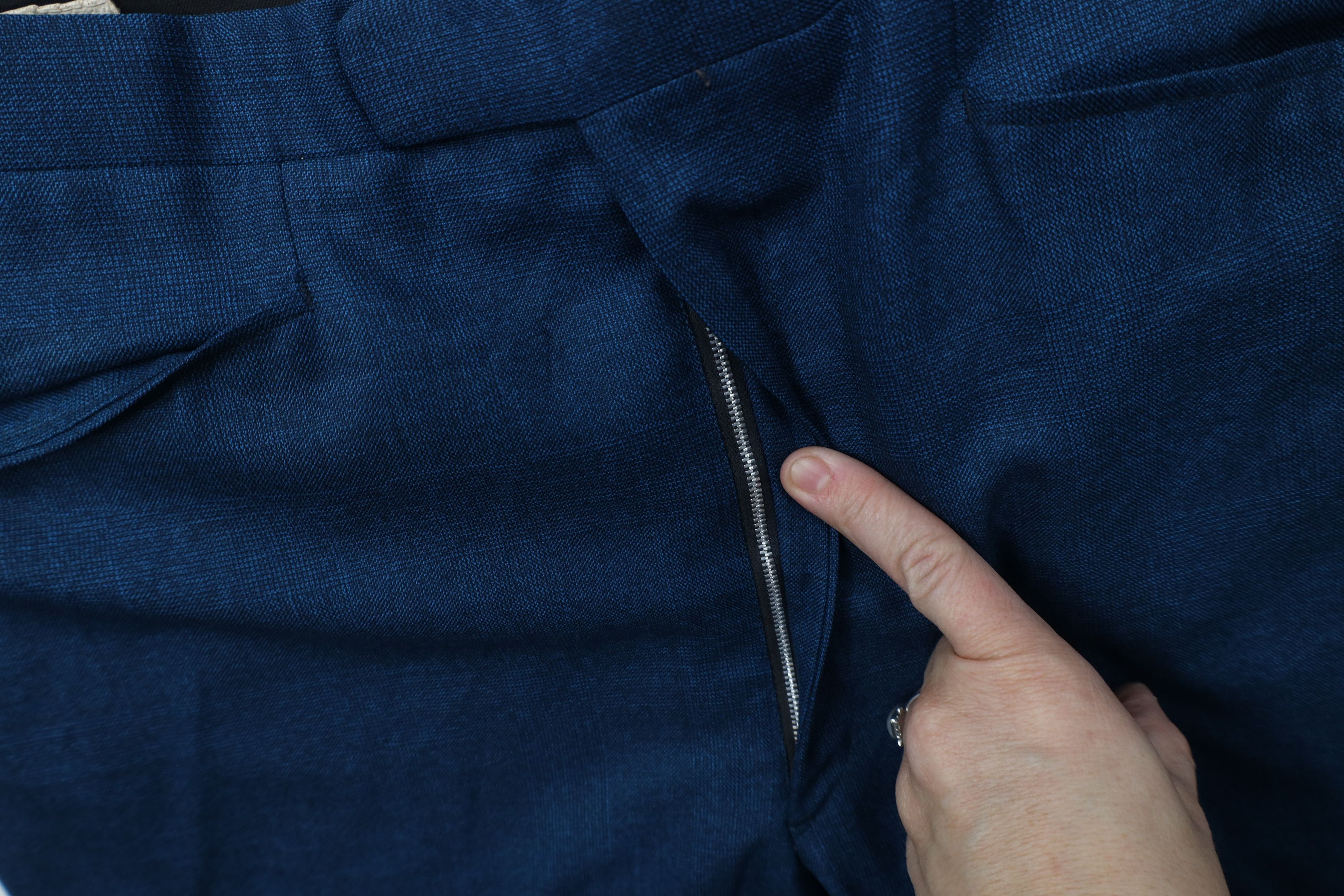 Vintage Vintage 50s Streetwear Gabardine Blend Chino Pants Blue USA Size US 36 / EU 52 - 6 Thumbnail
