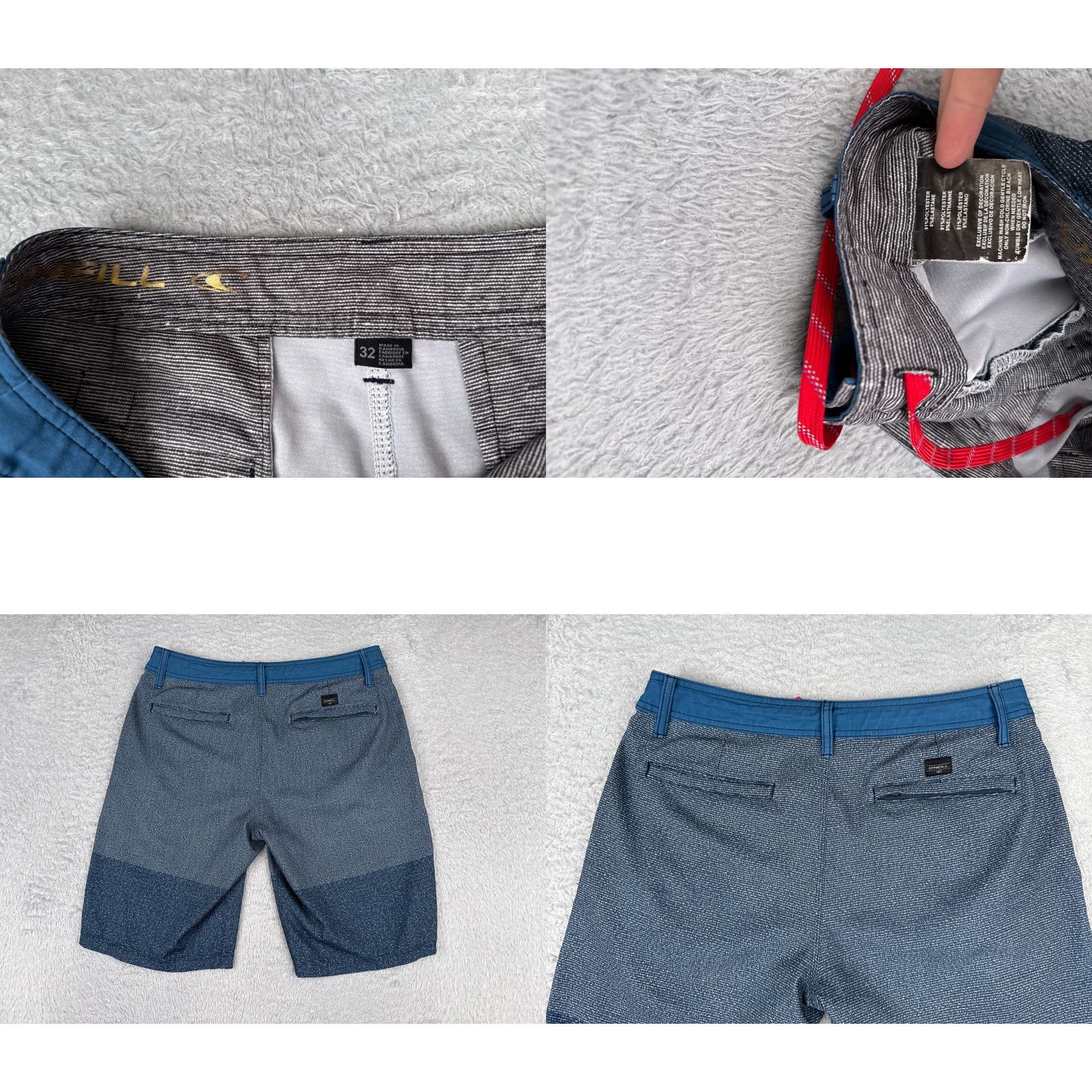 O'Neill ONeill Shorts Men Gray 32 Blue Hybrid Short Polyester Blend Skate Beach 32x11 Size US 32 / EU 48 - 9 Thumbnail