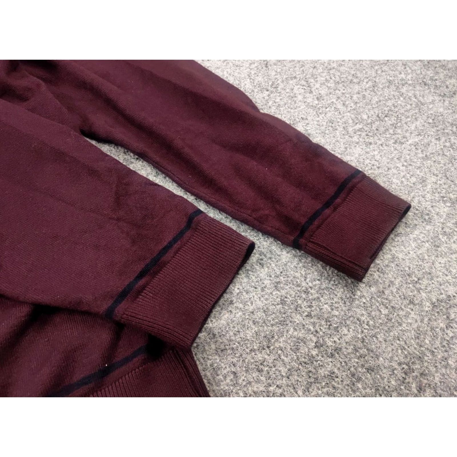 Stefano Ricci StEFANO RICCI Design Polo Shirt Mens XL Burgundy Cotton Blend Logo Long Sleeve Pullover Shirt Size US XL / EU 56 / 4 - 6 Thumbnail