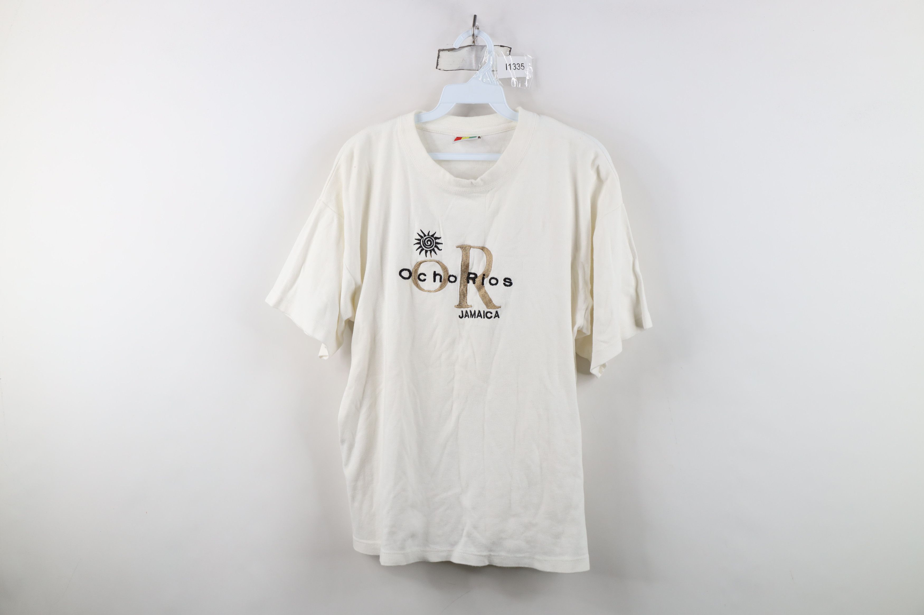 Vintage Vintage 90s Streetwear Ocho Rios Jamaica T-Shirt White Size XL / US 12-14 / IT 48-50 - 1 Thumbnail