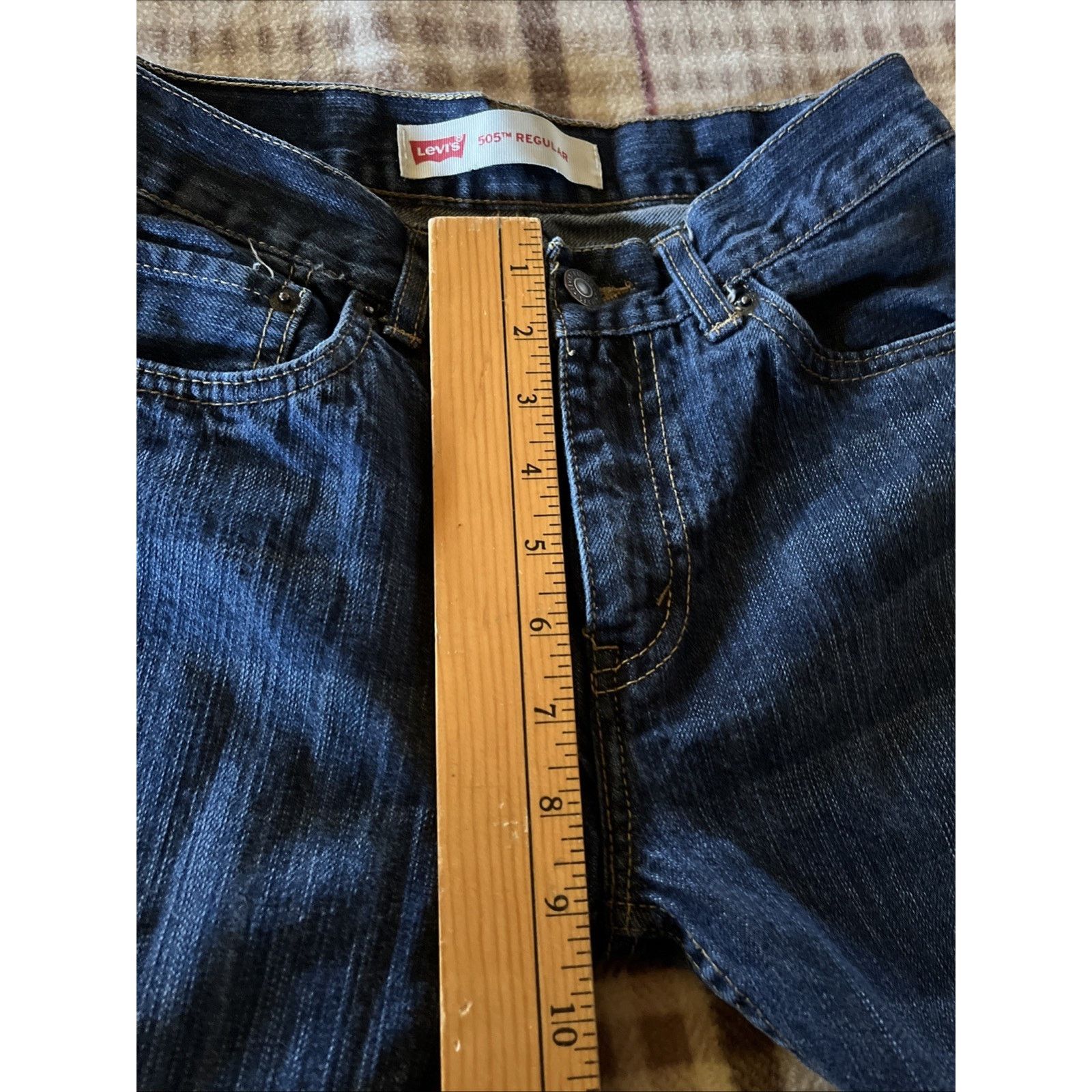 Levi's Levi's 505 Regular Straight Leg 14 Slim 26x26 Med Wash Blue Size US 26 / EU 42 - 8 Thumbnail