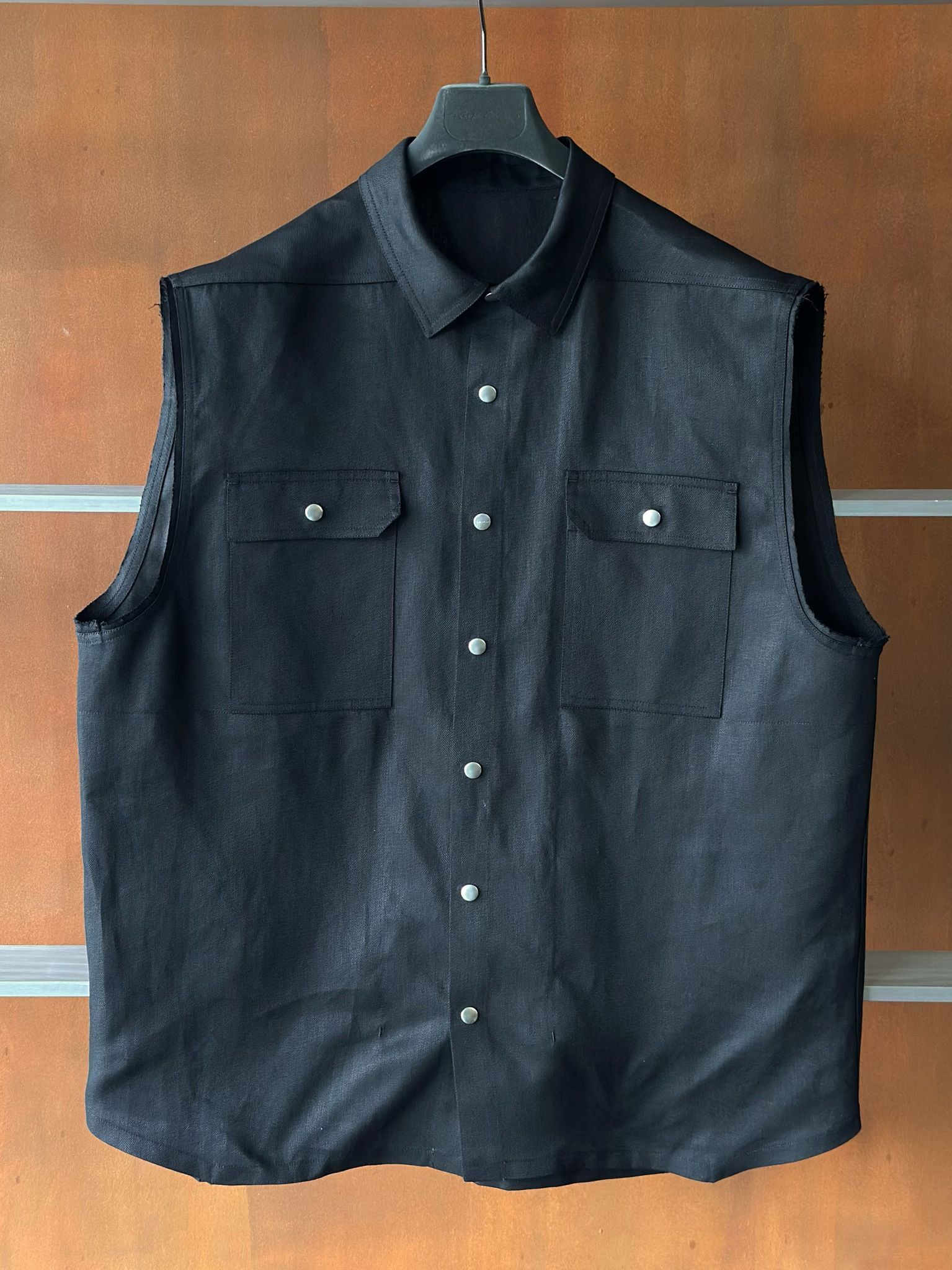 Rick Owens o1la1rc1a0325 Jumbo SL Outer Shirt in Black Size US XL / EU 56 / 4 - 1 Thumbnail