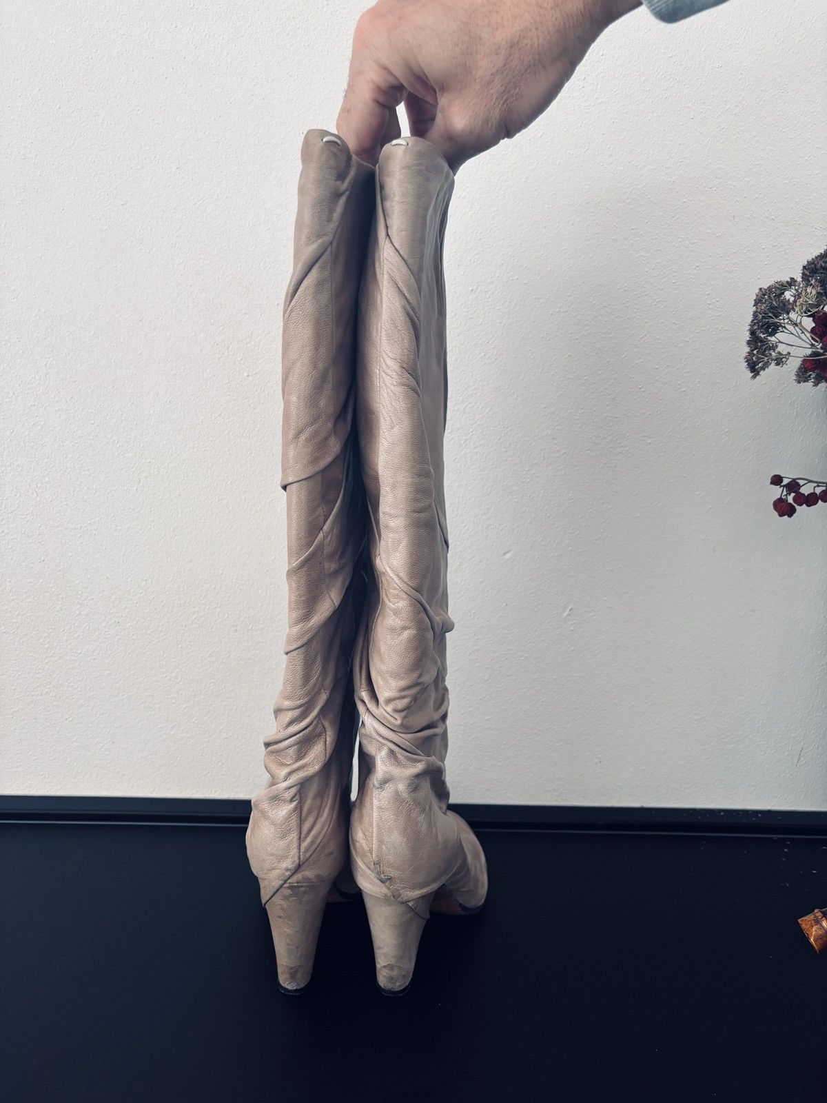 Marilyn Manson Draped boots high heels Size US 8 / IT 38 - 3 Thumbnail
