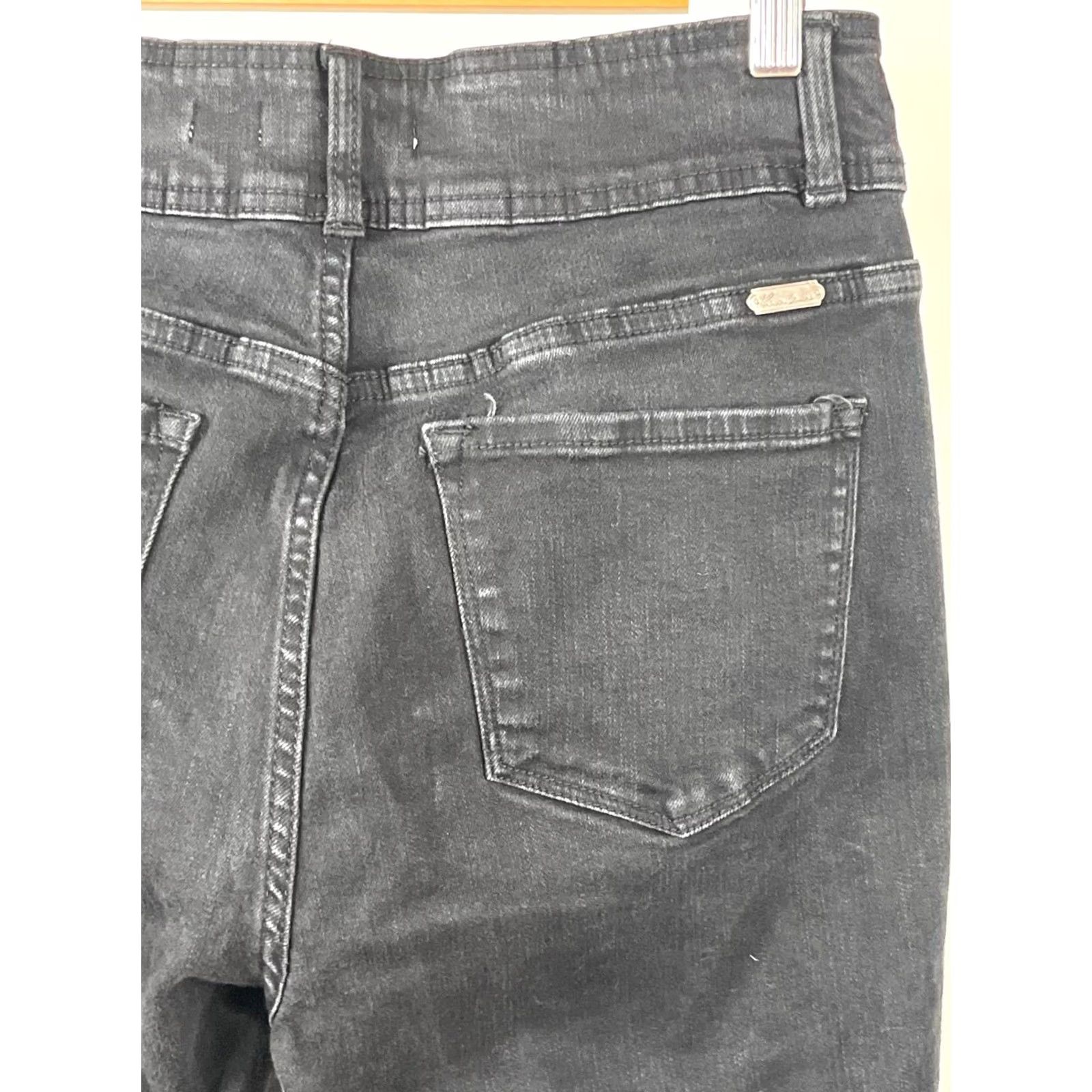 Vintage KanCan Signature Jeans Womens Size 29 Kurvy Ultra High Rise Skinny Black Denim Jeans Size 29" - 6 Thumbnail