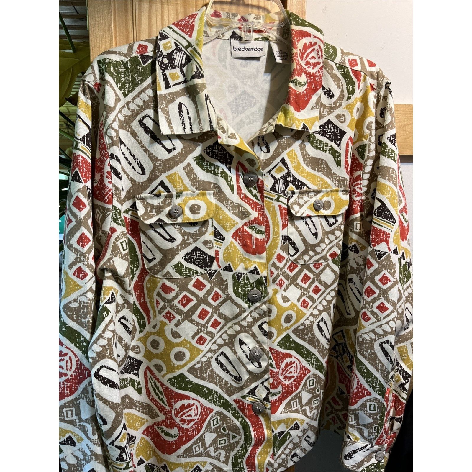 Other Vintage 90s Breckenridge Shirt Jacket XL Boho Artsy Hippie Size XL / US 12-14 / IT 48-50 - 5 Thumbnail