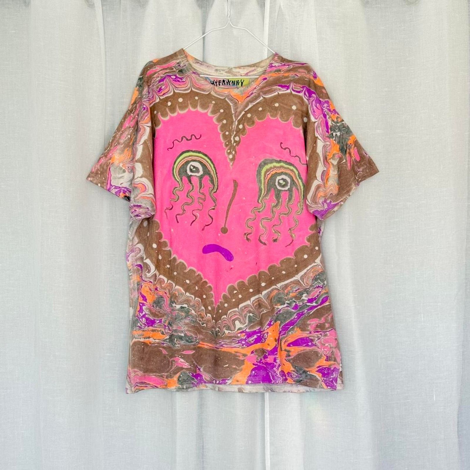 Other ✿ ⋆｡ MyFawnwy One-of-a-Kind Marbled Graphic Tee ⋆｡✿ Size XL / US 12-14 / IT 48-50 - 1 Thumbnail