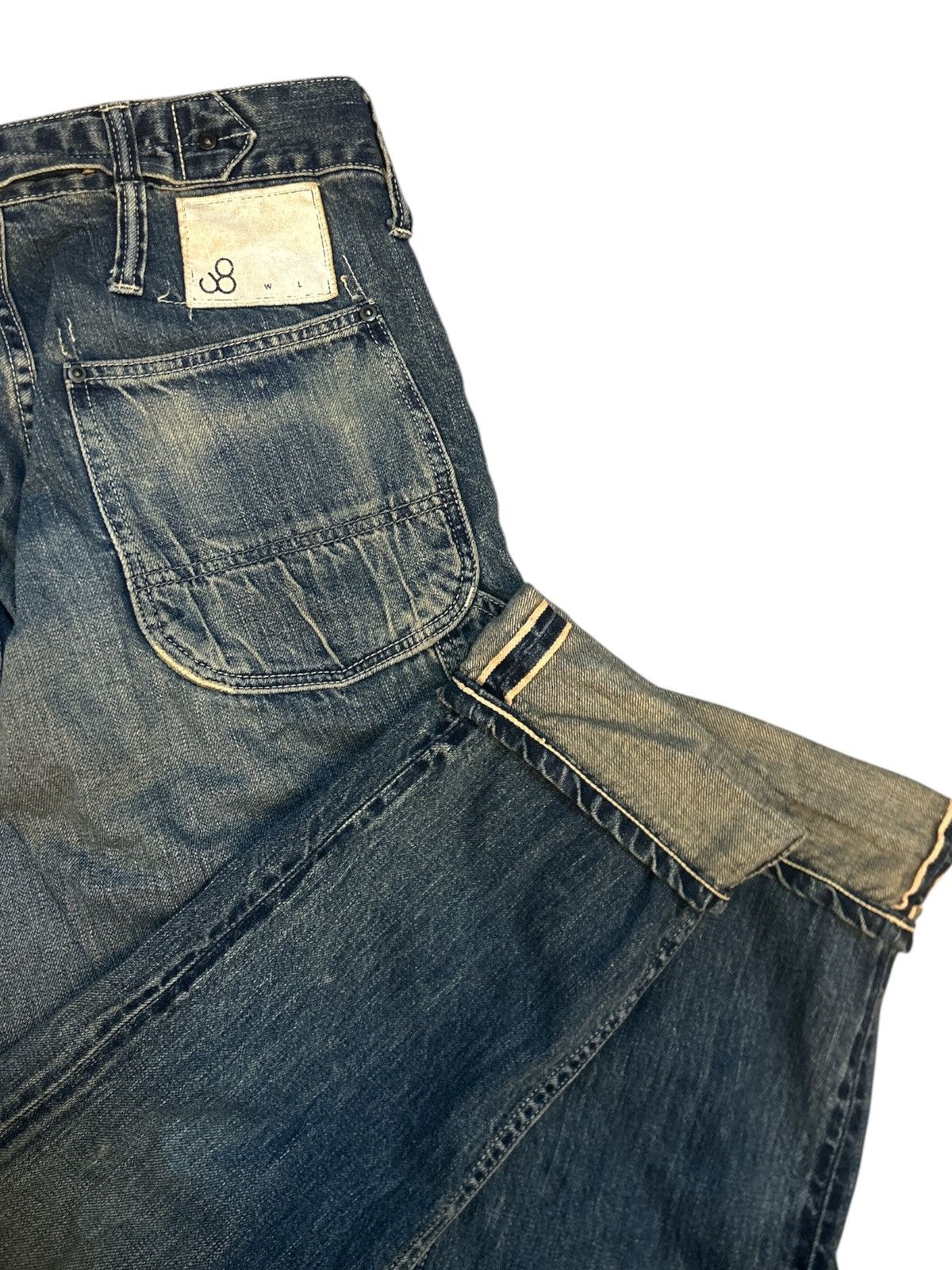 Johnbull 🔥Johnbull Japan Distressed Selvedge Carpenter Denim Jeans Size US 29 - 2 Thumbnail