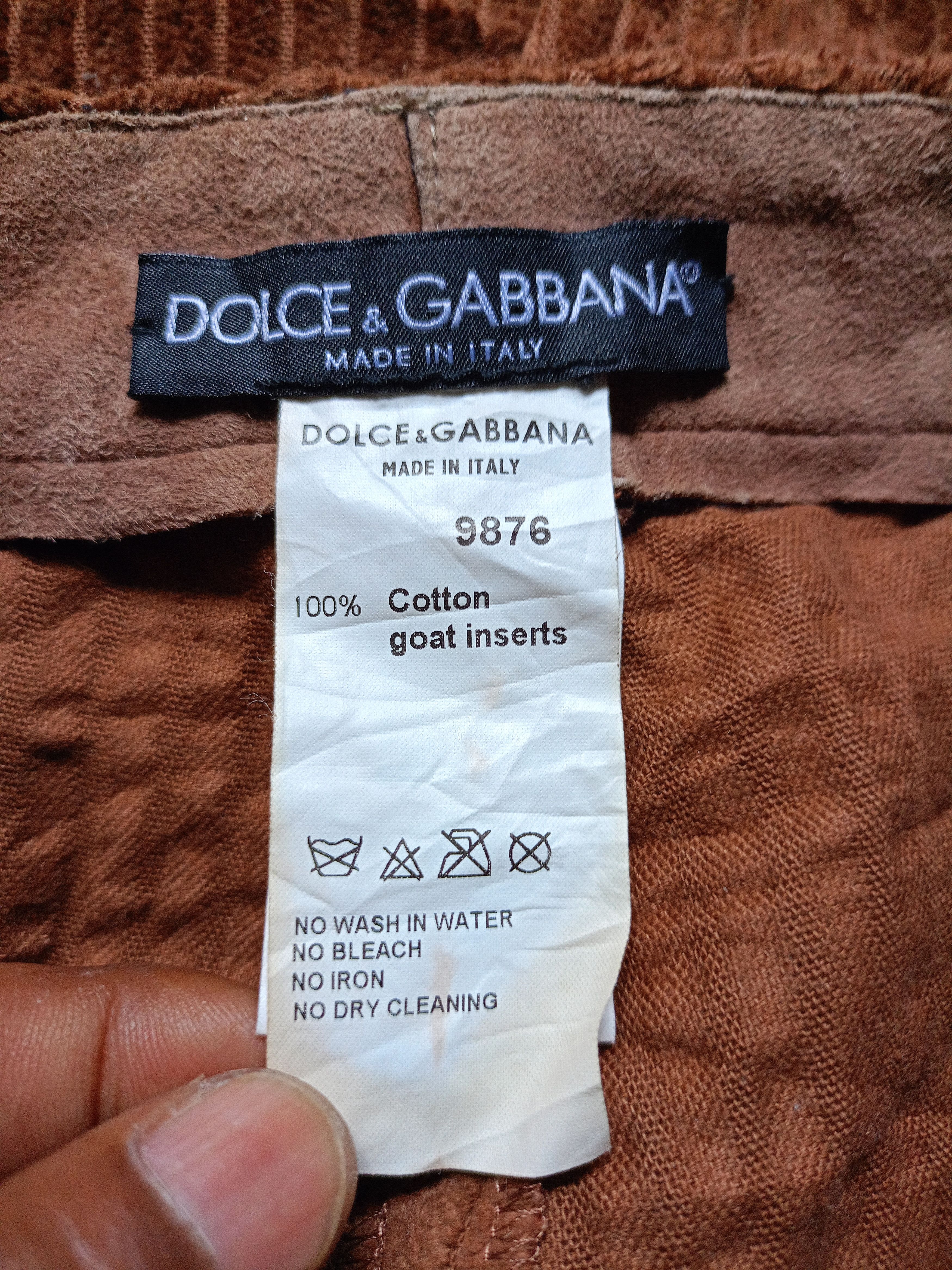 Dolce & Gabbana Dolce Gabbana Low-Rise Velvet Corduroy Pants Size 30" / US 8 / IT 44 - 7 Thumbnail