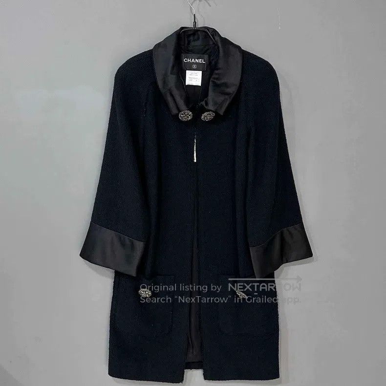 Chanel Crystal button wool coat