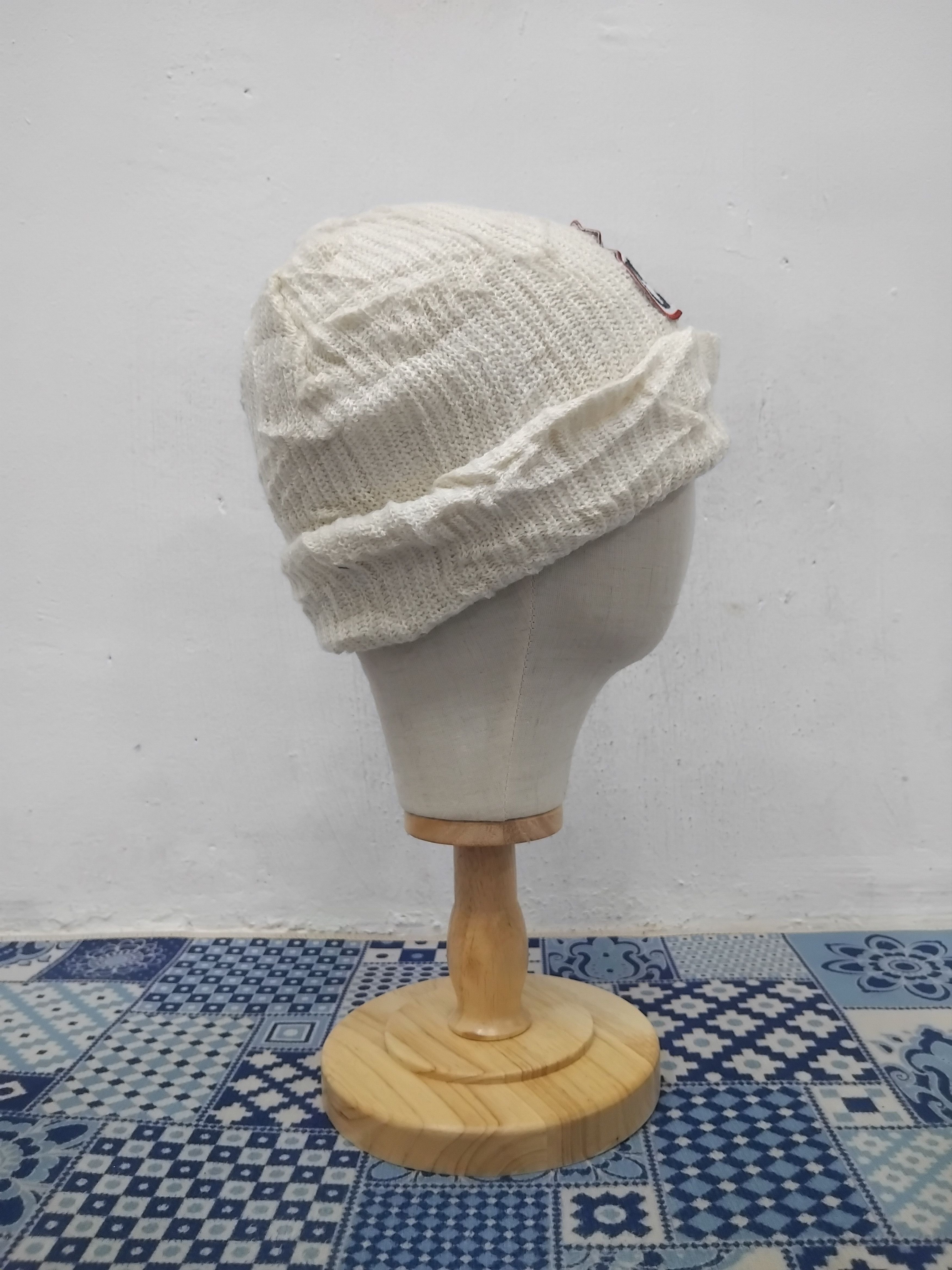 Japanese Brand Rodeo Crown cream beanie Hat Size ONE SIZE - 5 Thumbnail