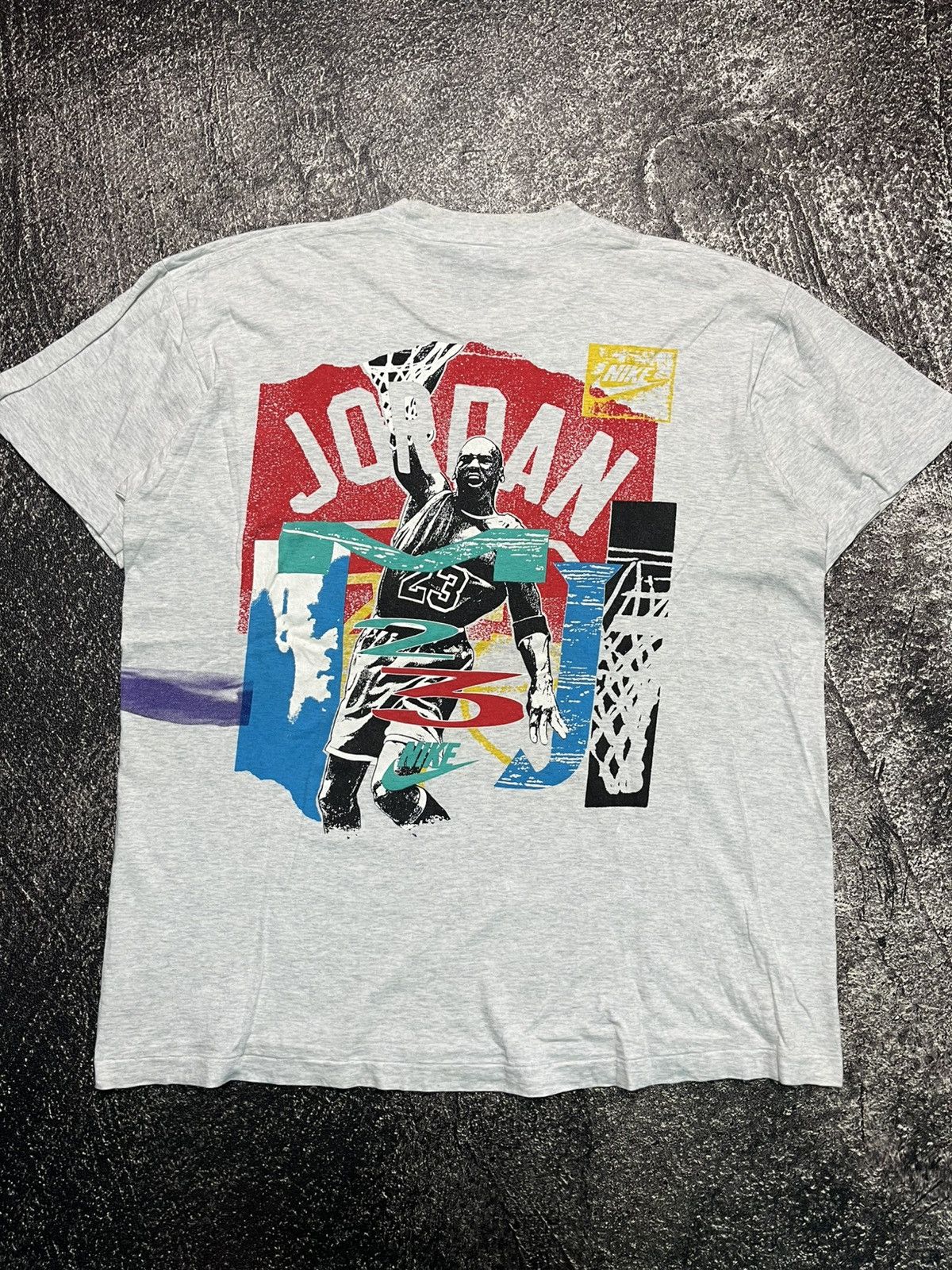 Nike Vintage Nike Jordan 23 Grey T-Shirts Size US XL / EU 56 / 4 - 1 Thumbnail