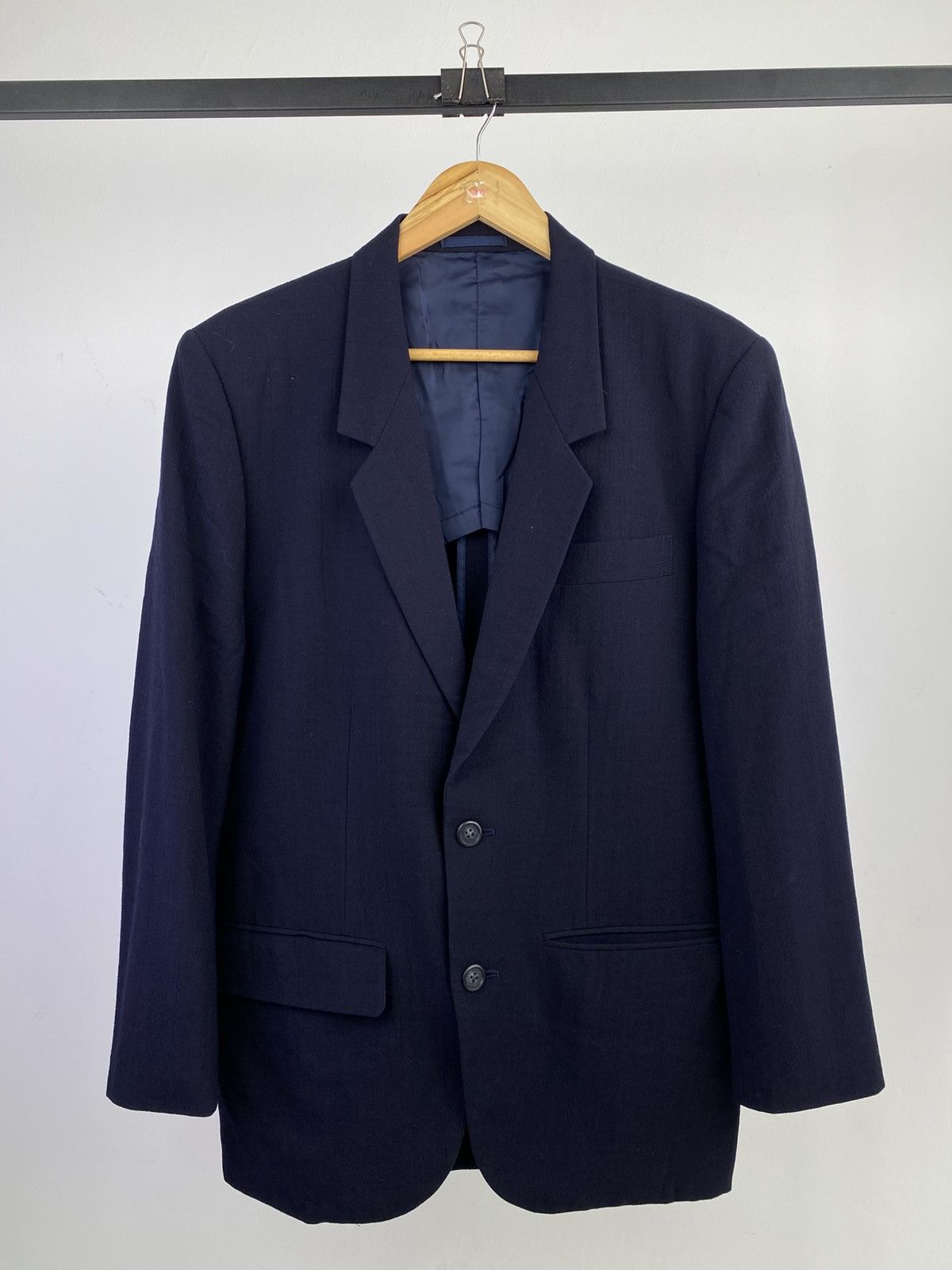 Yohji Yamamoto Vintage 80’s 90’s Y’s for Men Navy Blazer Jacket Size US S / EU 44-46 / 1 - 1 Thumbnail