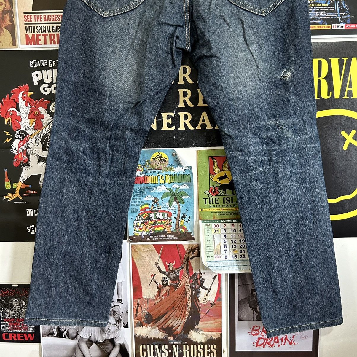 Lee Vintage Lee 101 Regular Narrow Japanese Distressed Denim Size US 30 / EU 46 - 10 Thumbnail