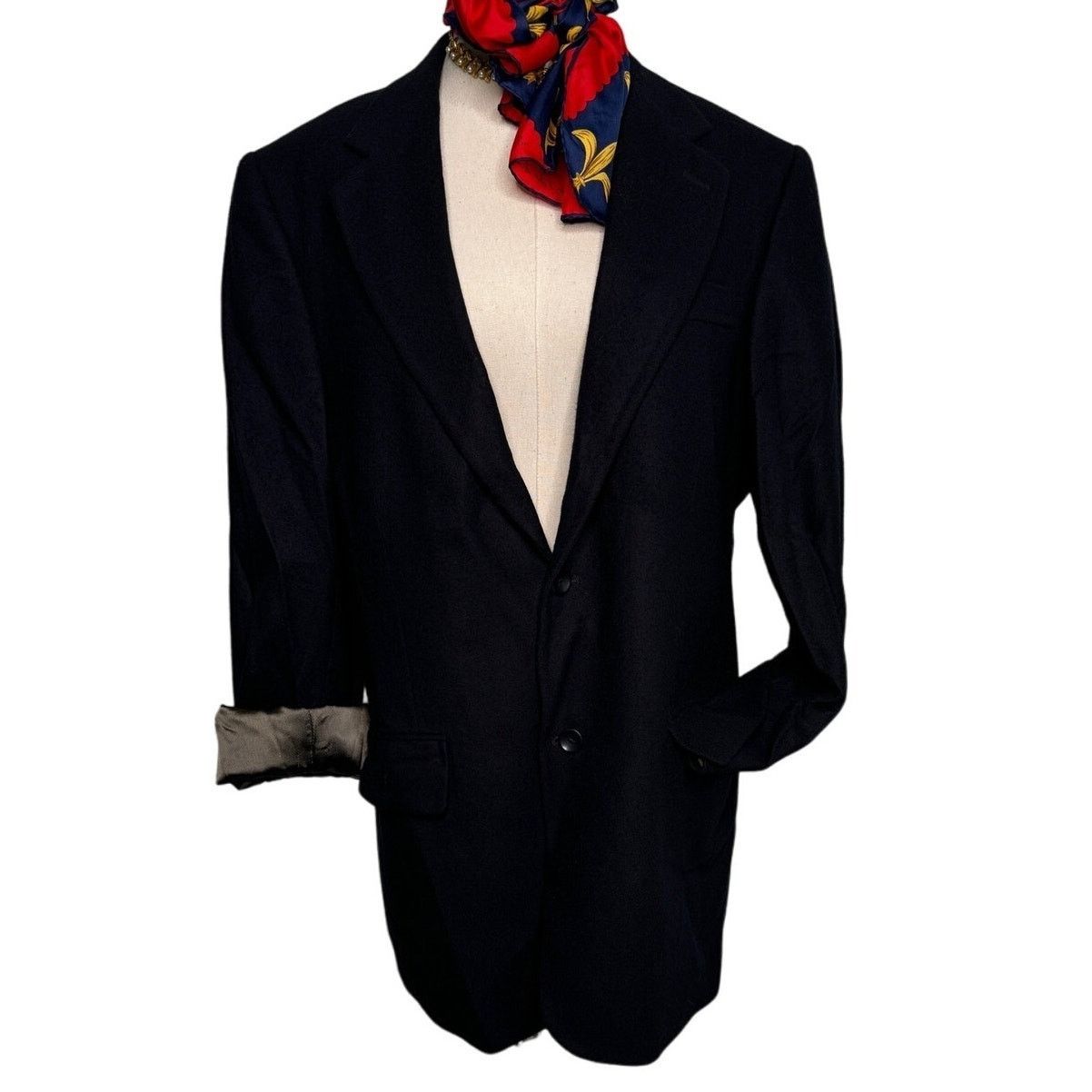 Oscar De La Renta Oscar de la Renta wool cashmere navy blue jacket size 42R Size 42R - 1 Thumbnail