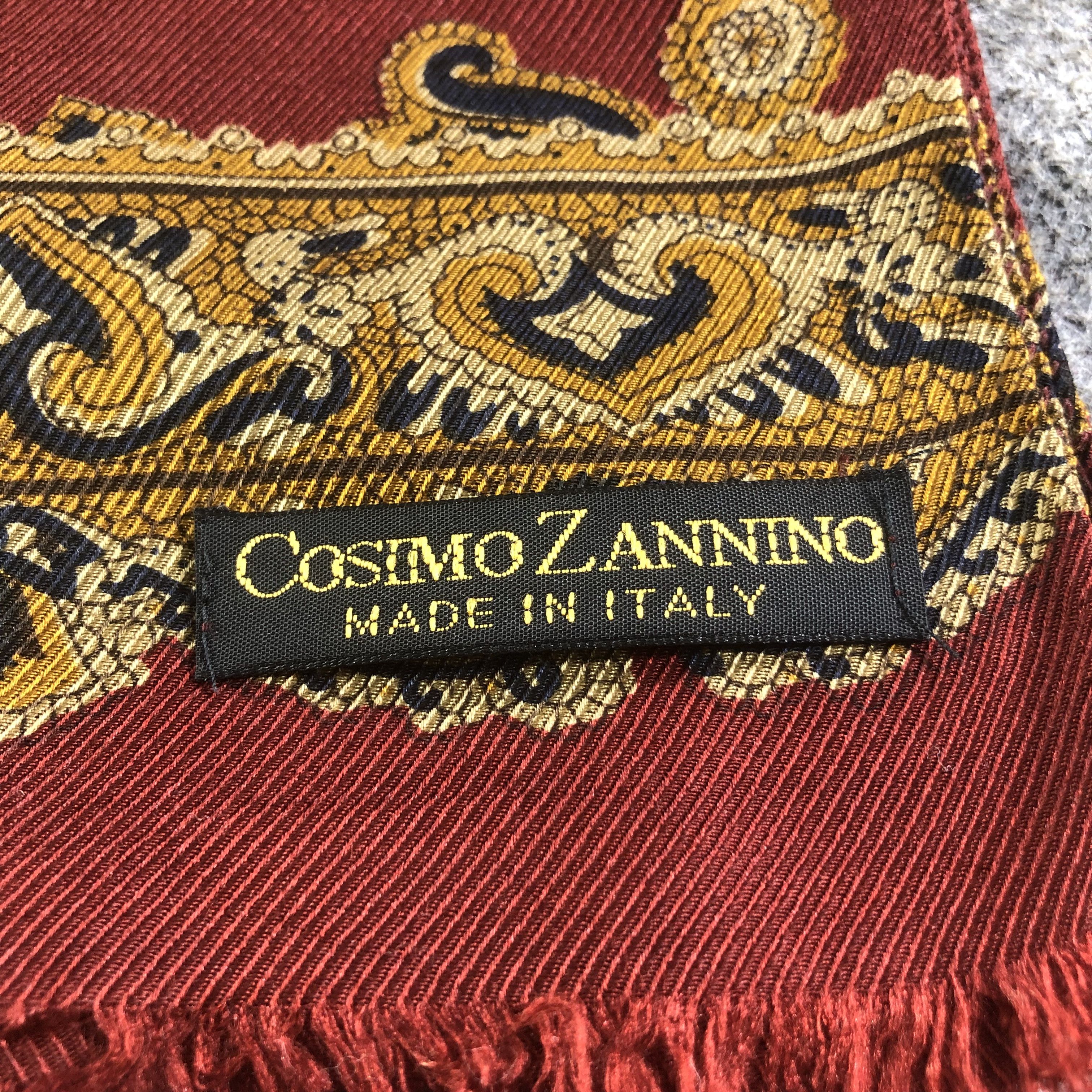 Vintage Cosimo Zannino Silk Wool Scarf Muffler Stole V1828 Size ONE SIZE - 4 Thumbnail