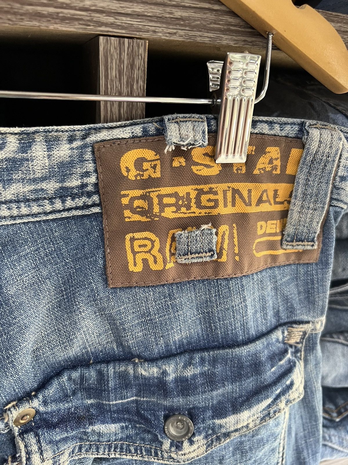 G-Star 🔥G-Star Raw Double Knees Distressed Denim Size US 37 - 12 Thumbnail
