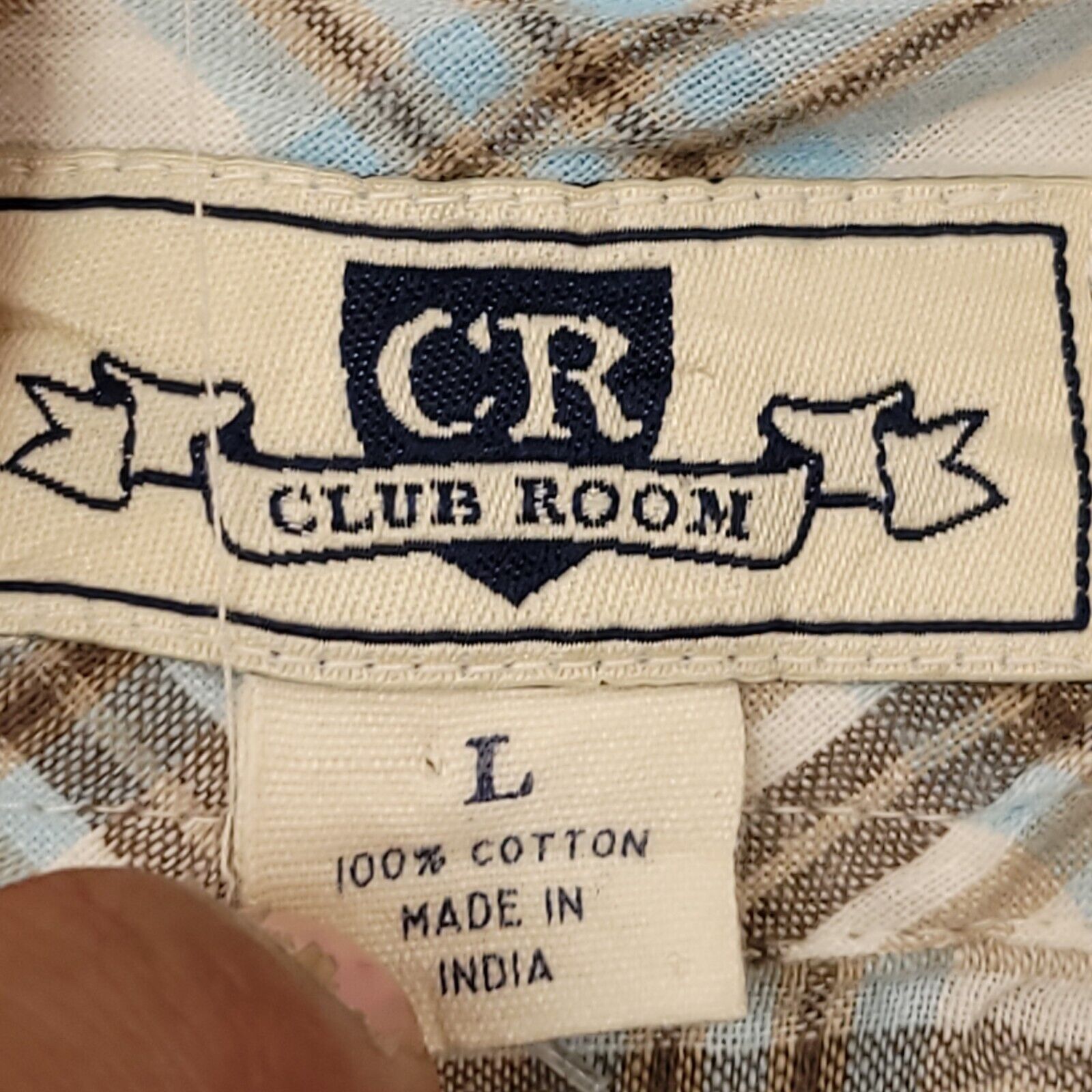 Club Room Club Room Tartan Flannel Button Up Shirt Mens Size L White Size US L / EU 52-54 / 3 - 3 Thumbnail